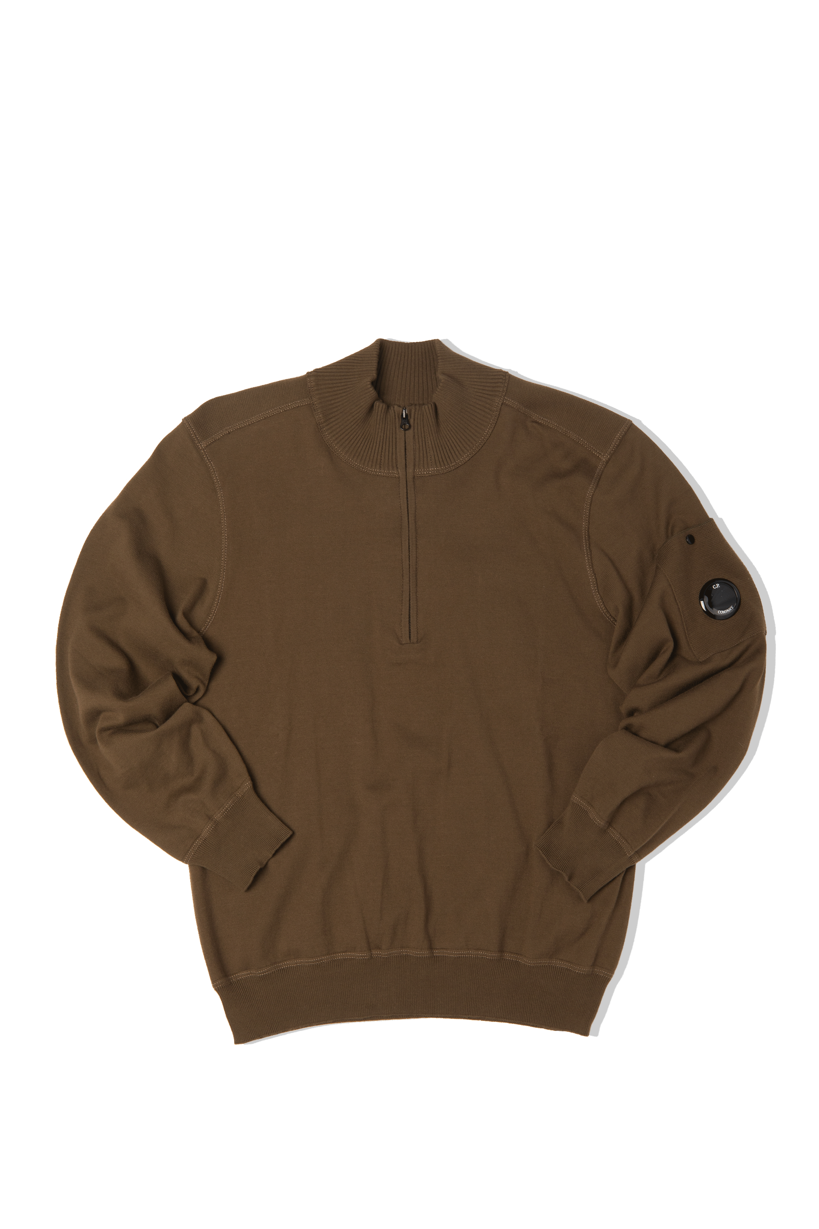 Cotton Sea Island Half Zip Lens Sweater