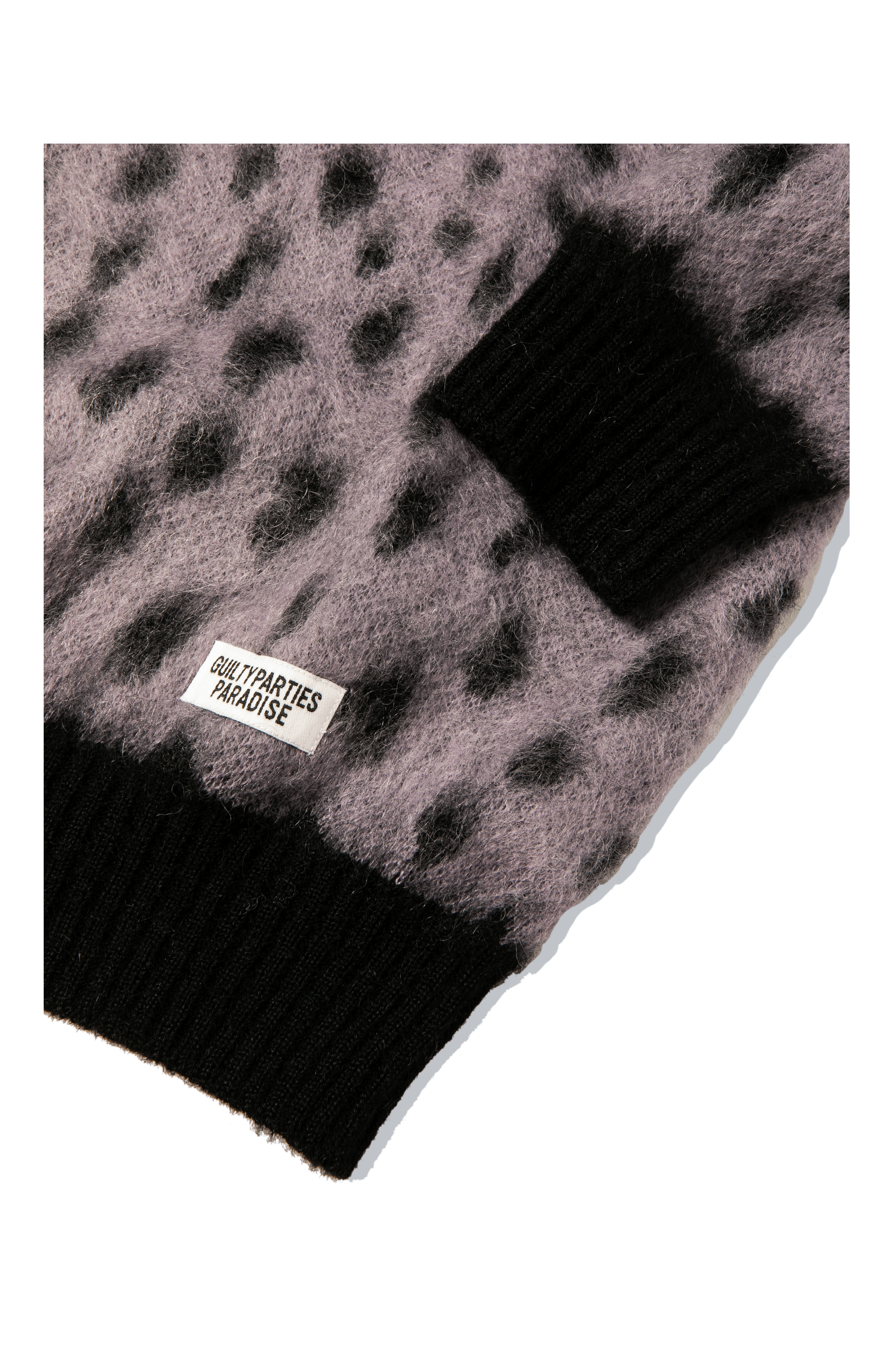 Leopard Mohair Crewneck Sweater