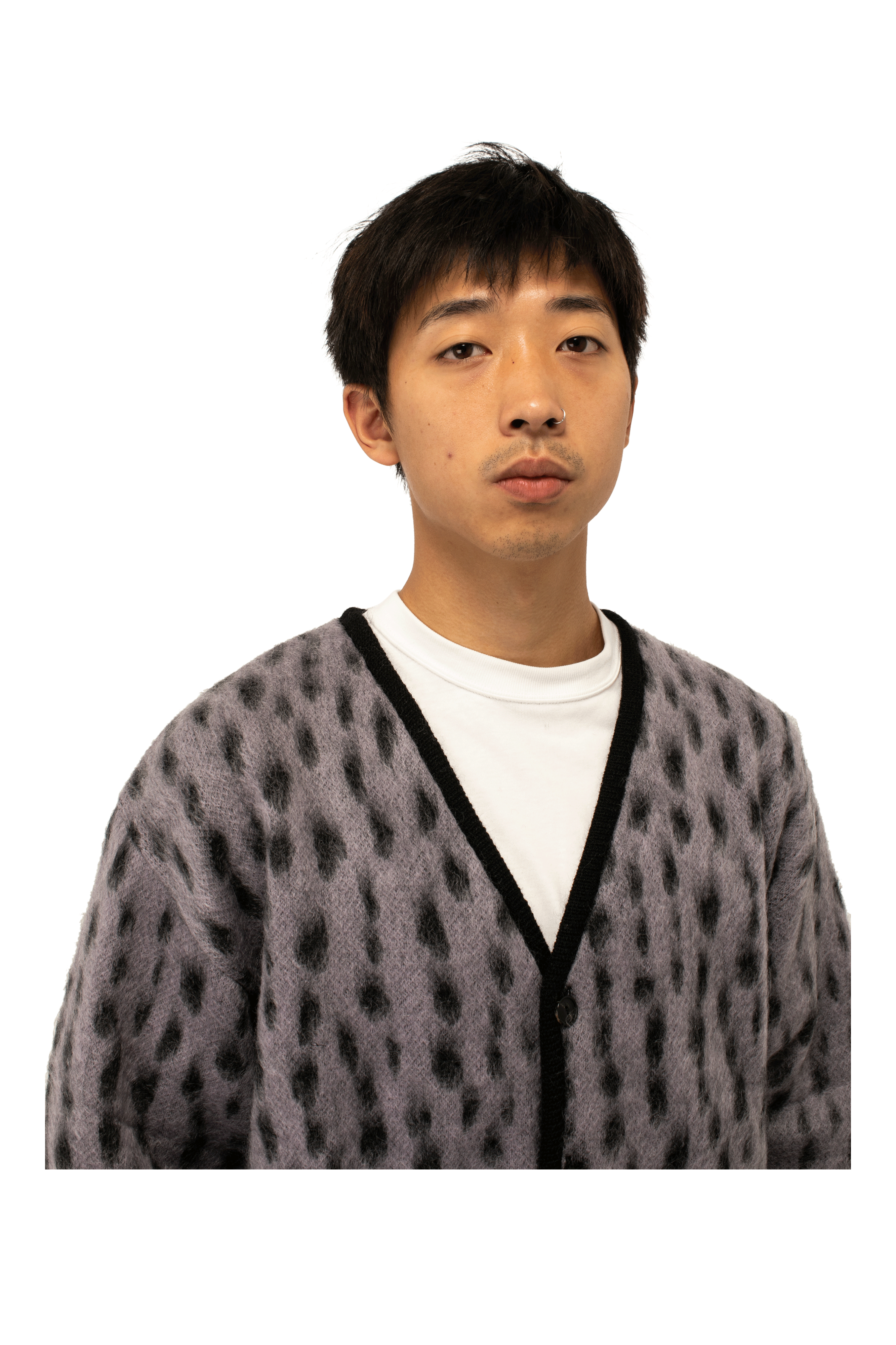 Leopard Mohair Cardigan