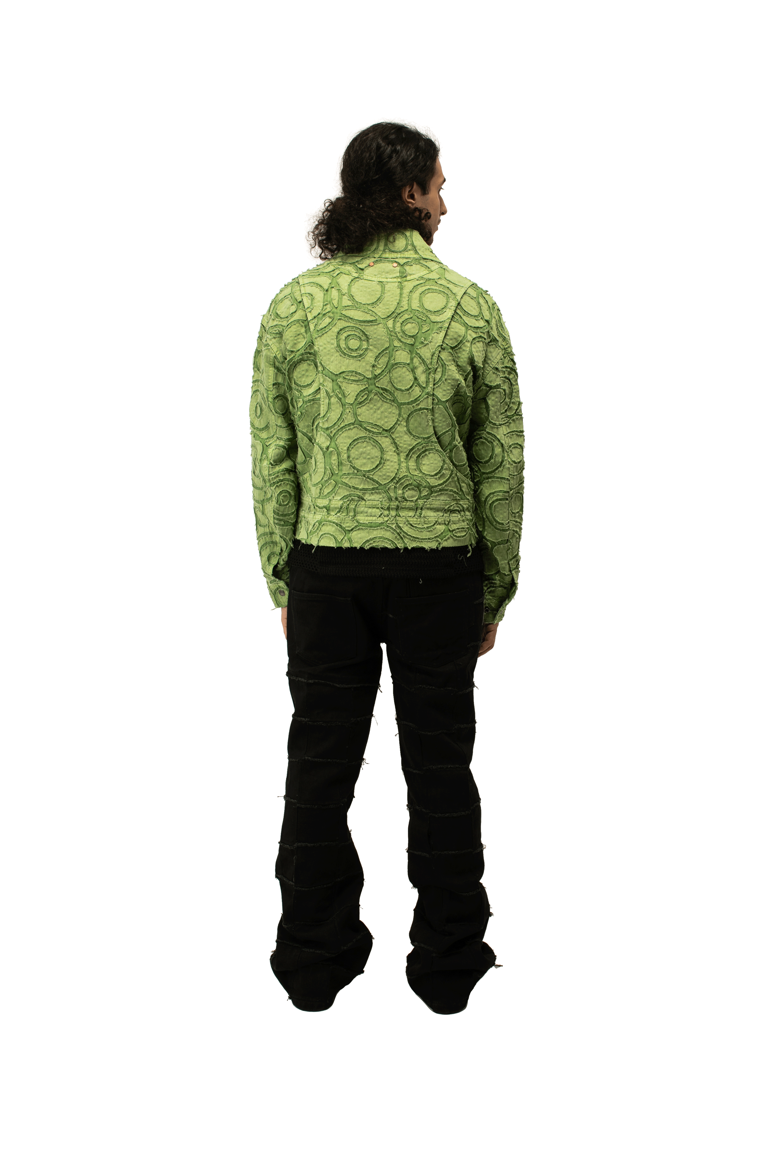 Burn Out Dyed Zip Up Jacket