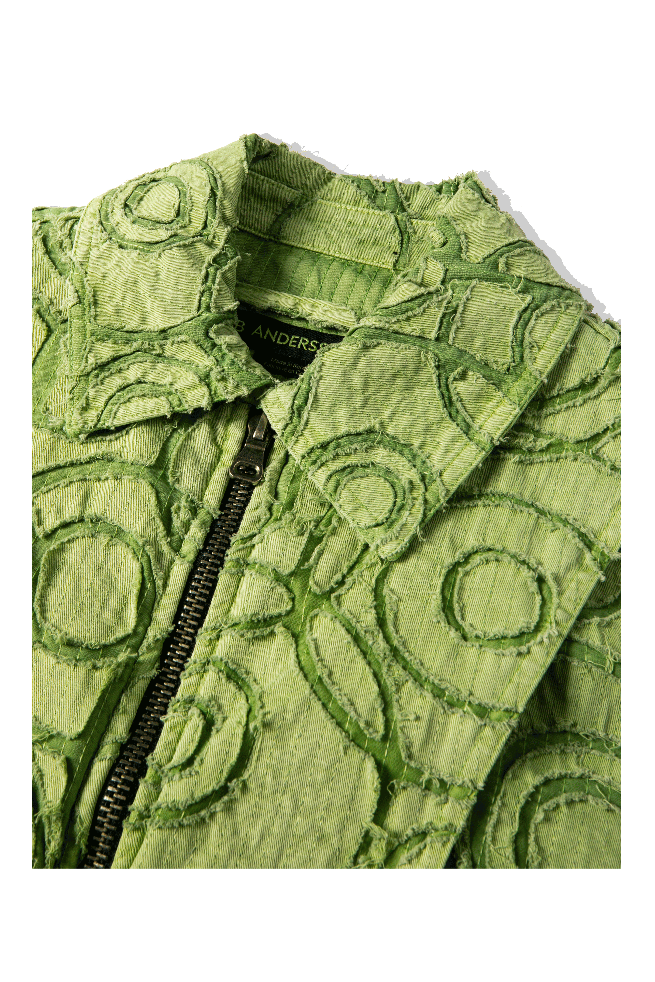 Burn Out Dyed Zip Up Jacket