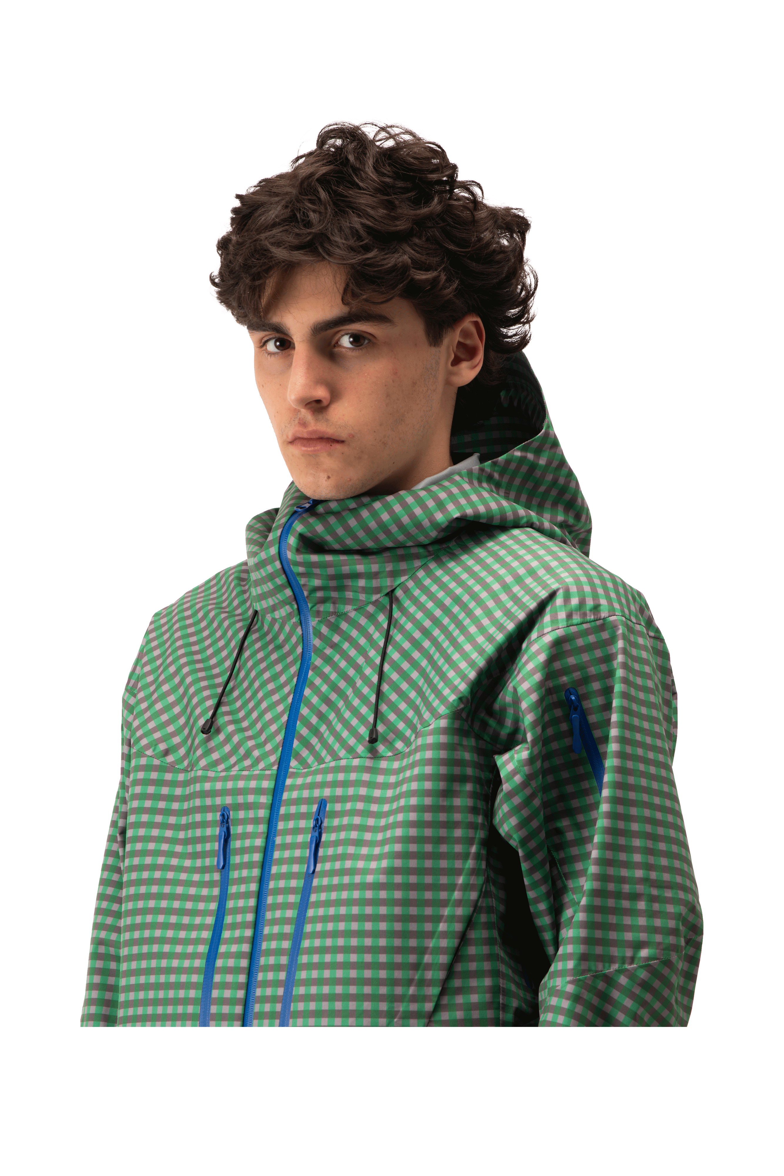 Technical Vichy Jacket.