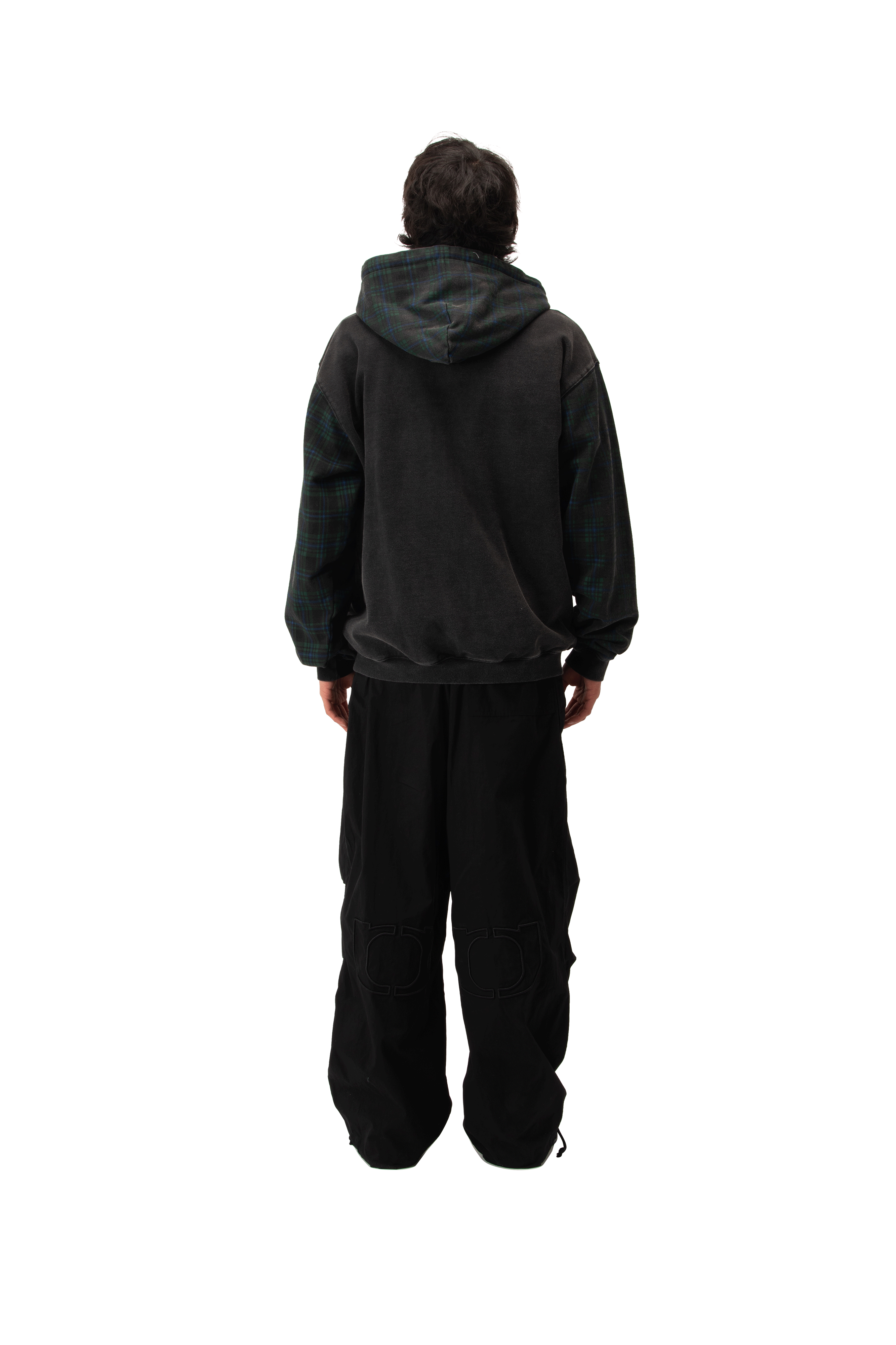 Patchwork Zip-Up Hoodie