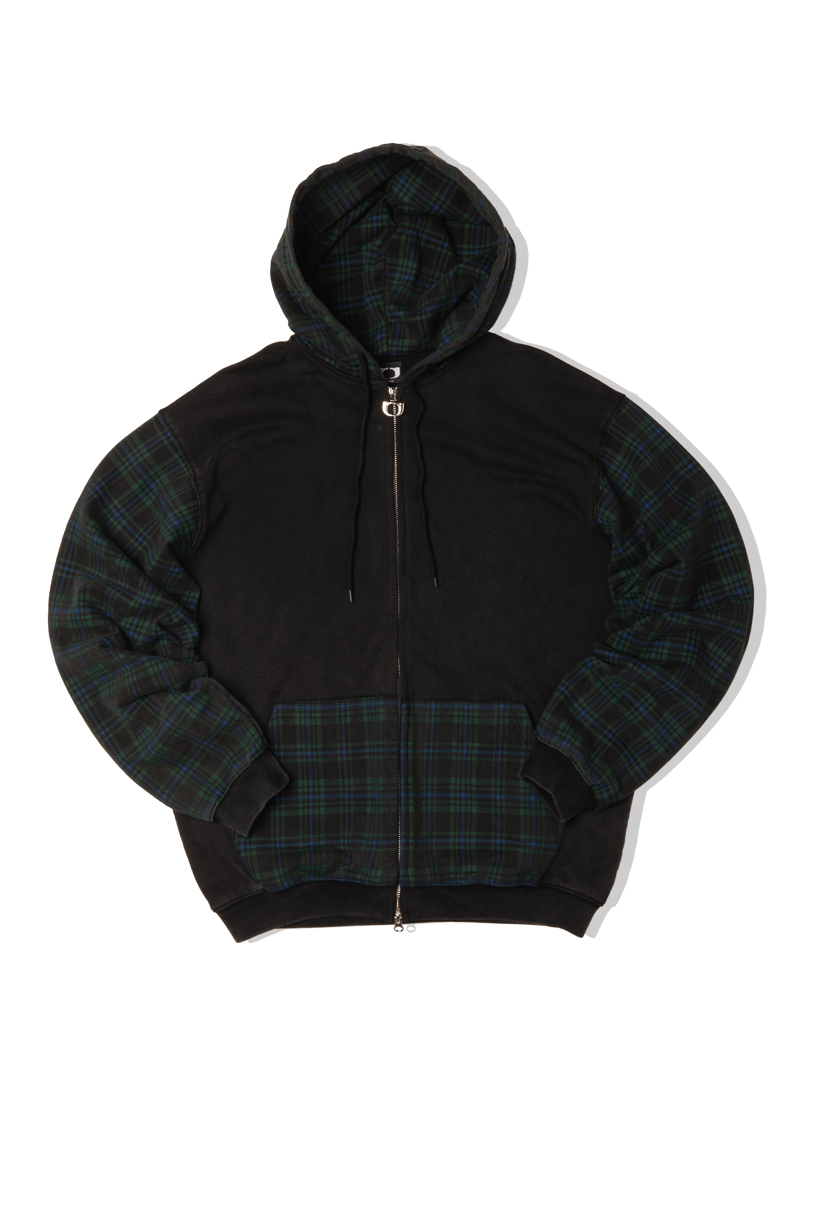 Patchwork Zip-Up Hoodie