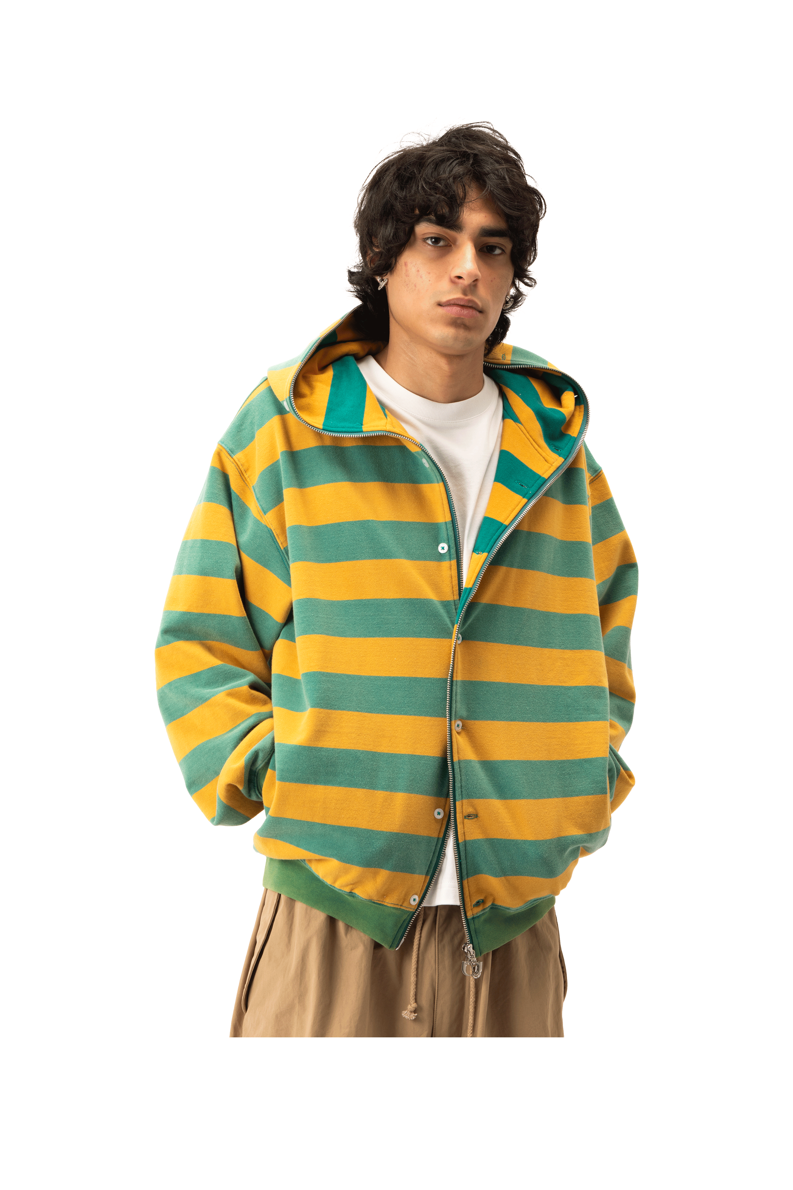 Button Up Zip-Up Sweatshirt.