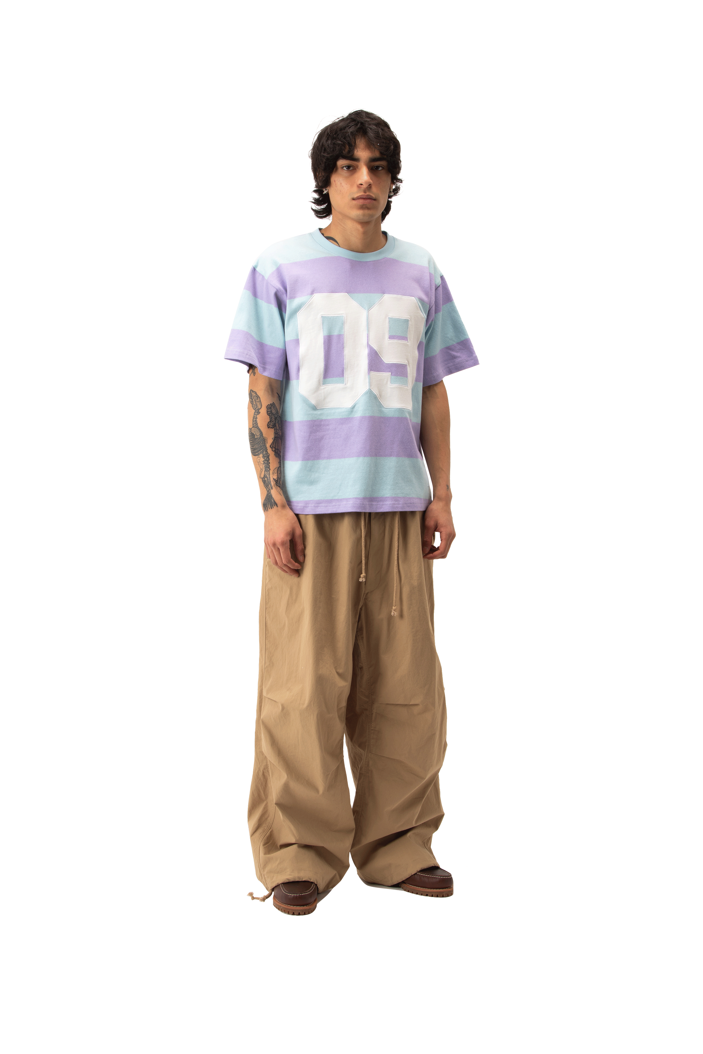 Striped "09" Tee.