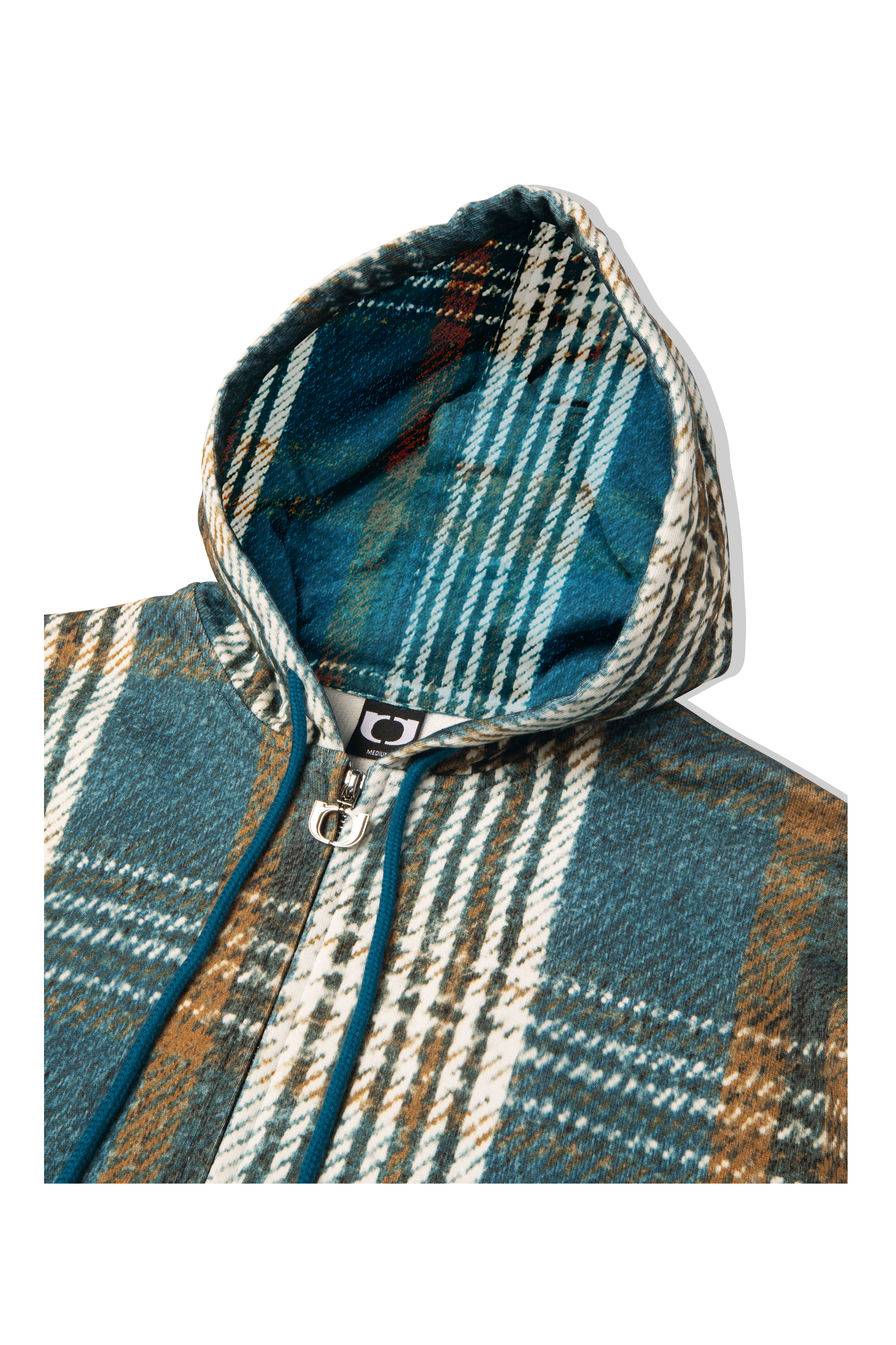 Scan Print Zip-Up Hoodie