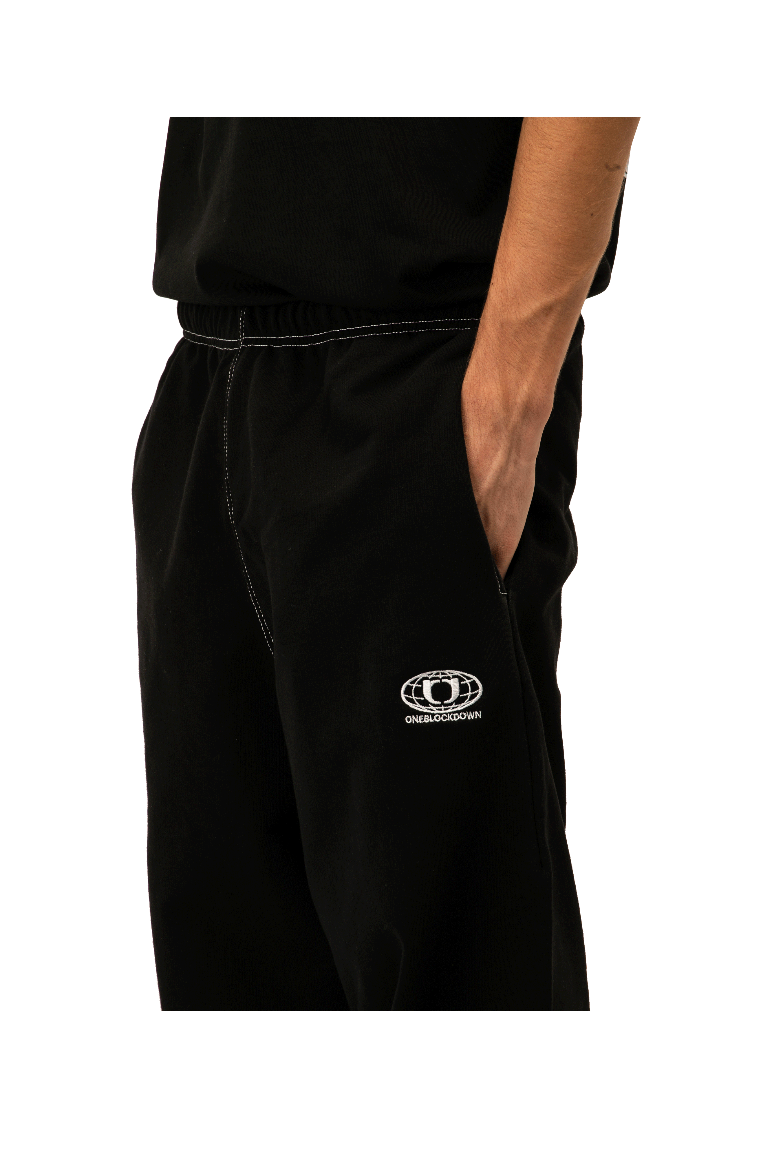 Contrast Logo Baggy Sweatpants