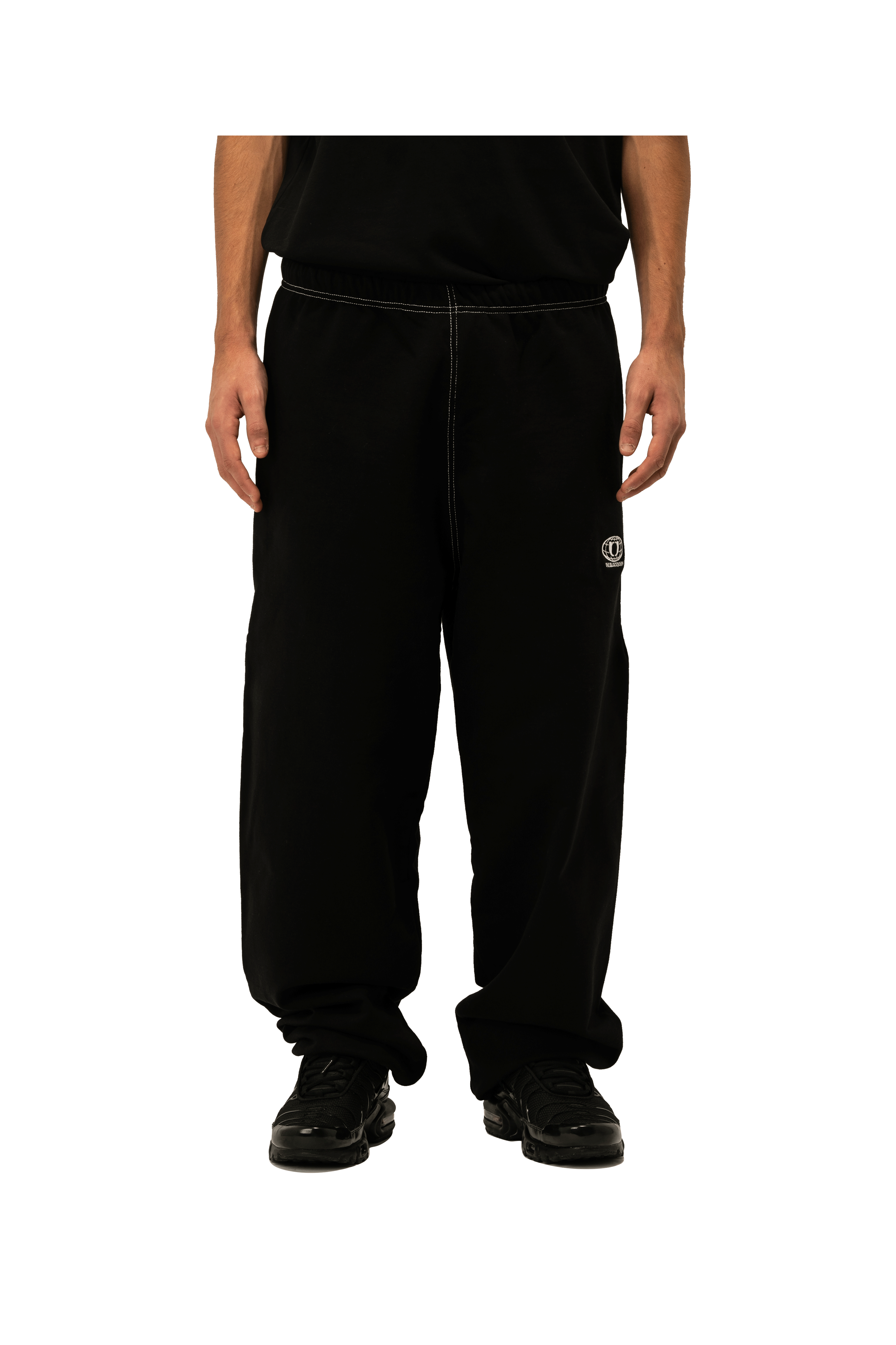 Contrast Logo Baggy Sweatpants