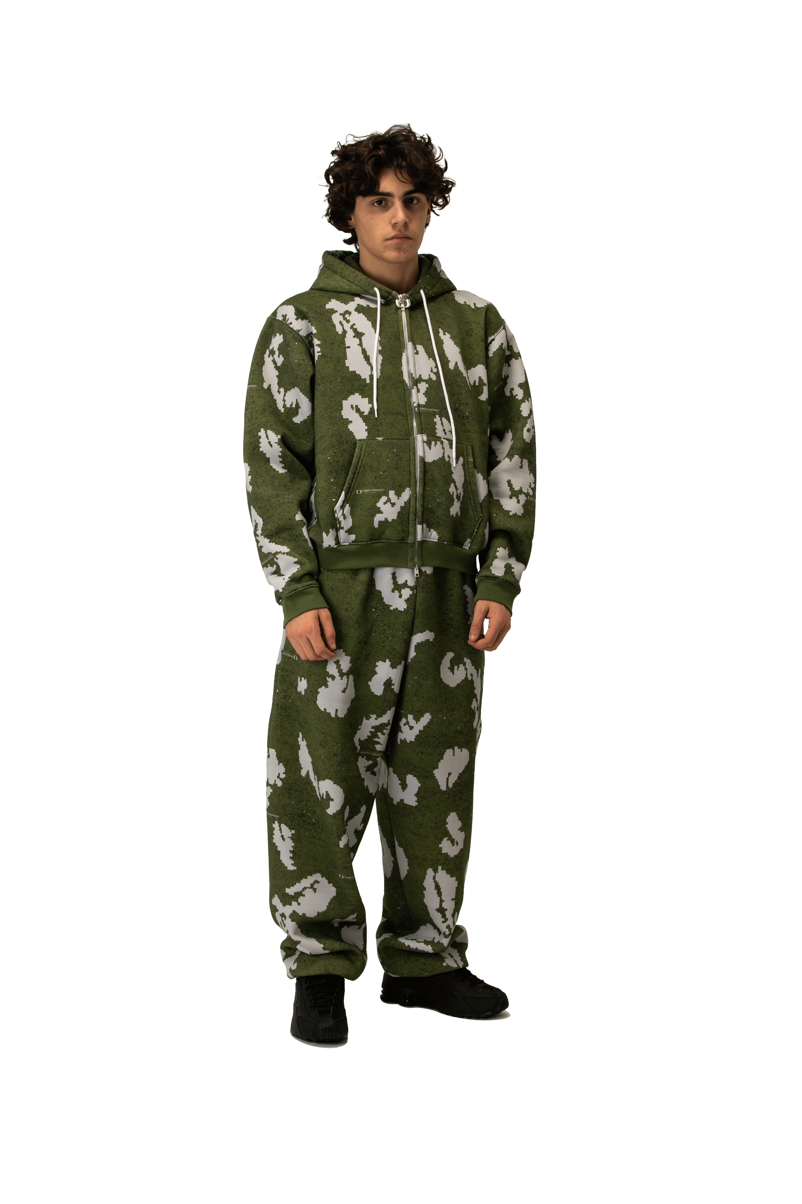 Moss Digi Camo Zipped Hoodie