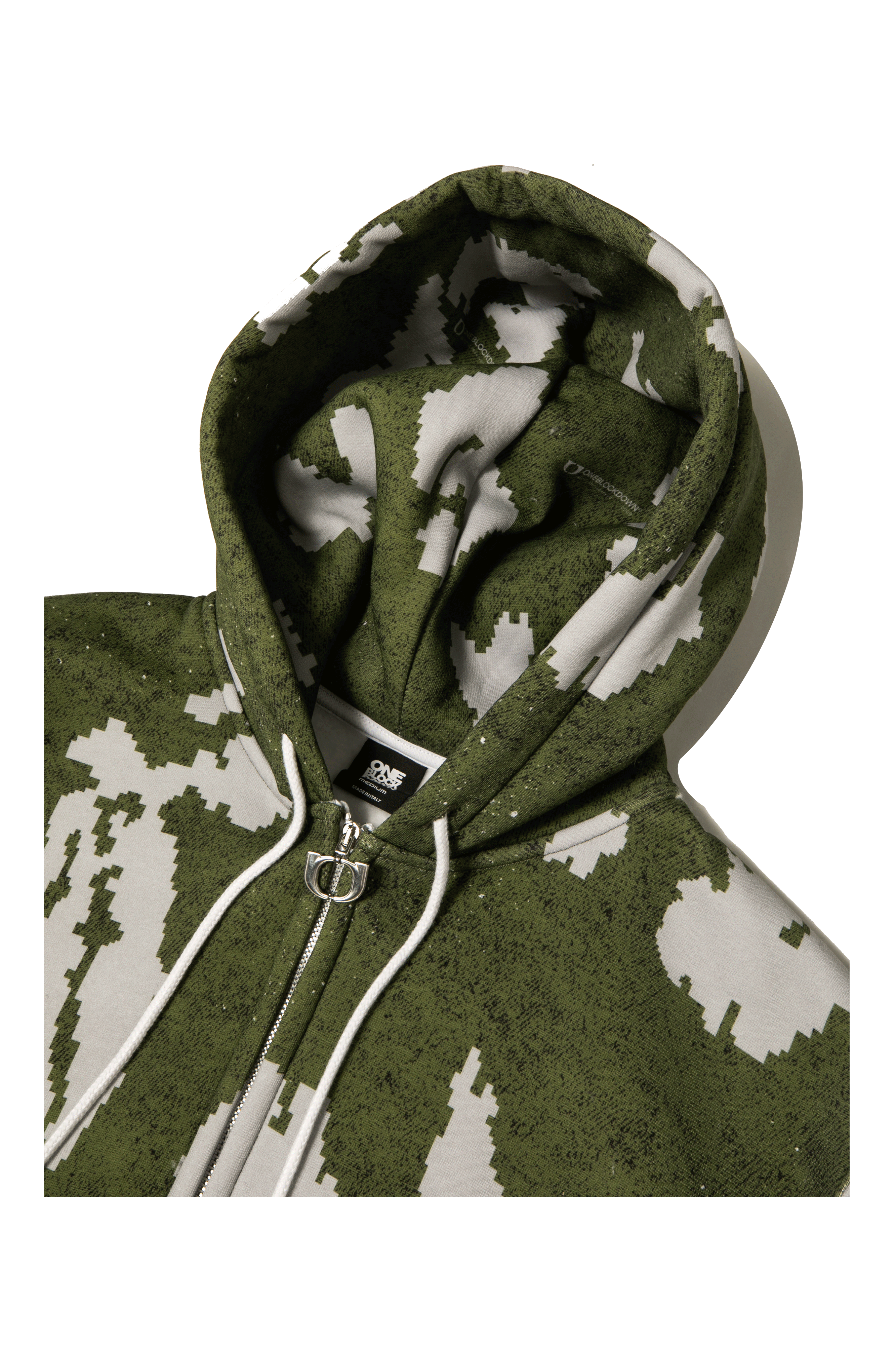 Moss Digi Camo Zipped Hoodie