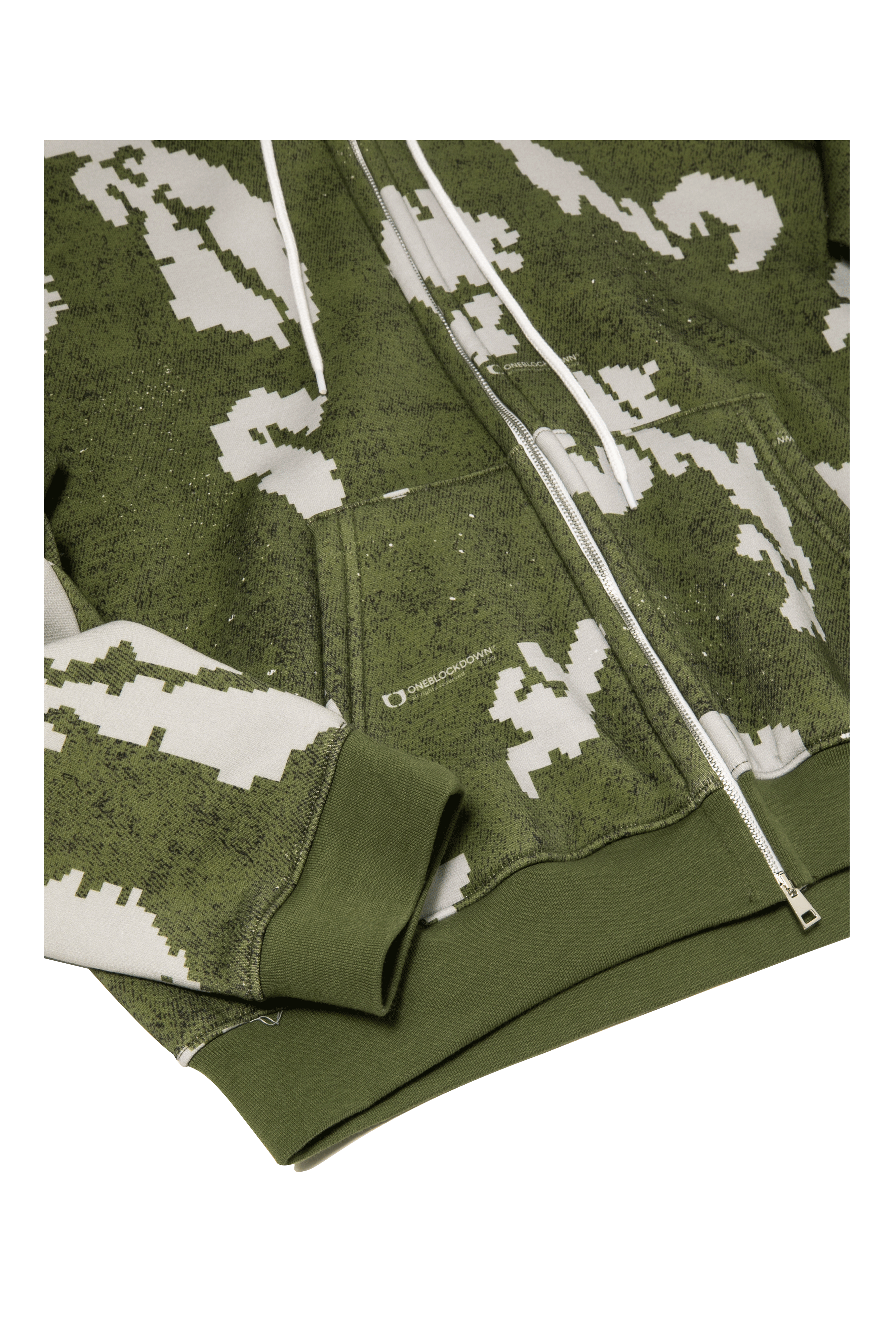 Moss Digi Camo Zipped Hoodie