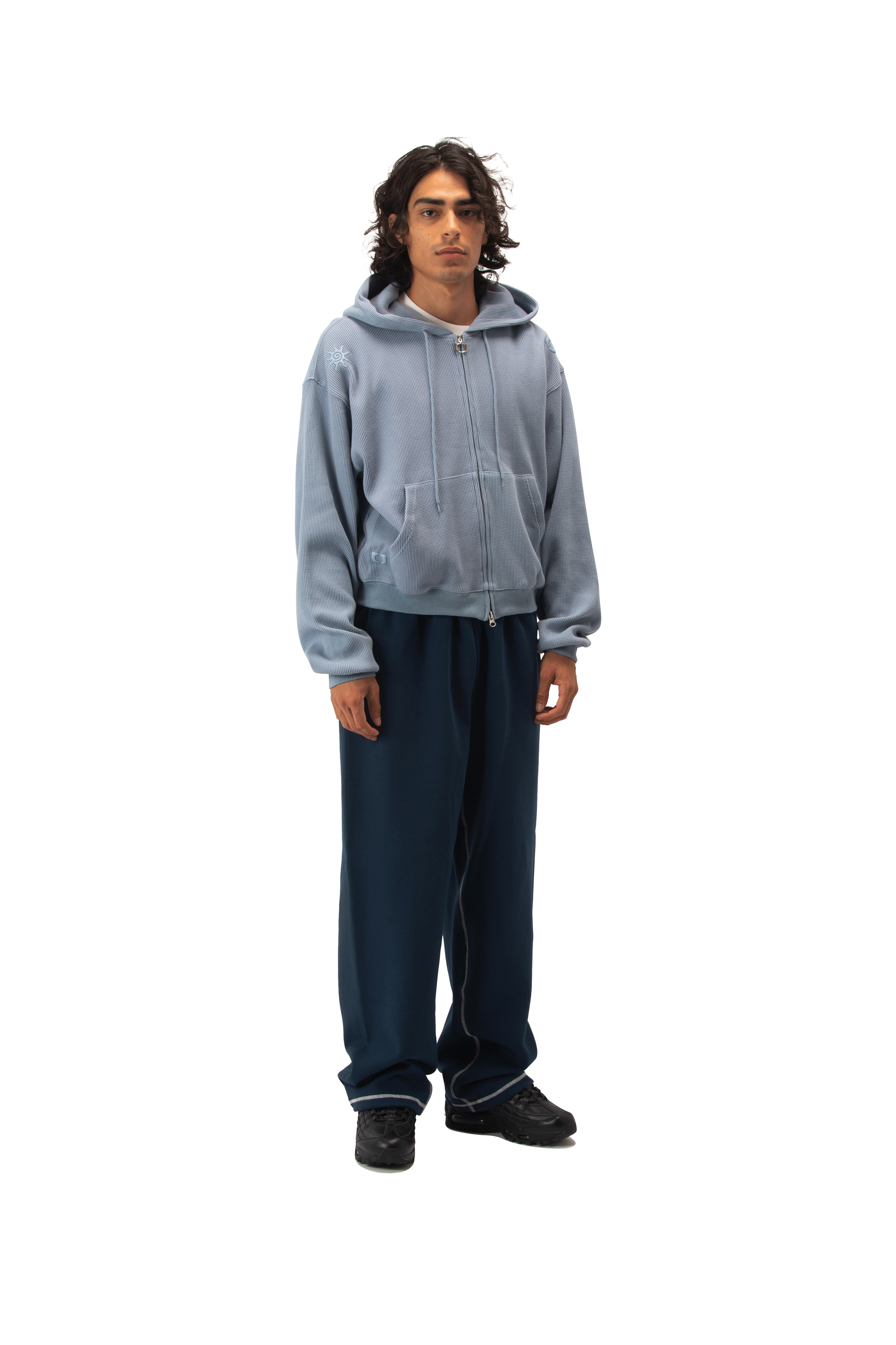 Waffle Zip Up Hoodie