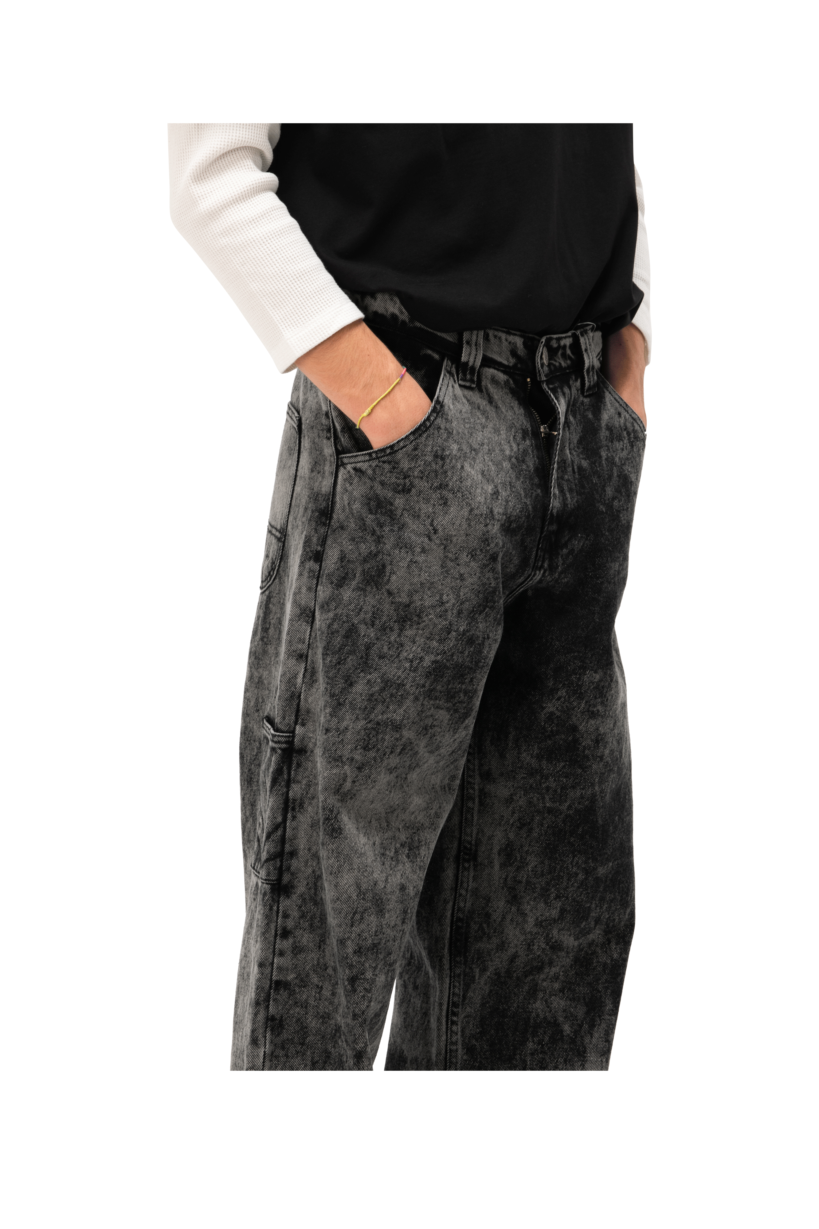 Acid Wash Carpenter Work Denim Pant Woven