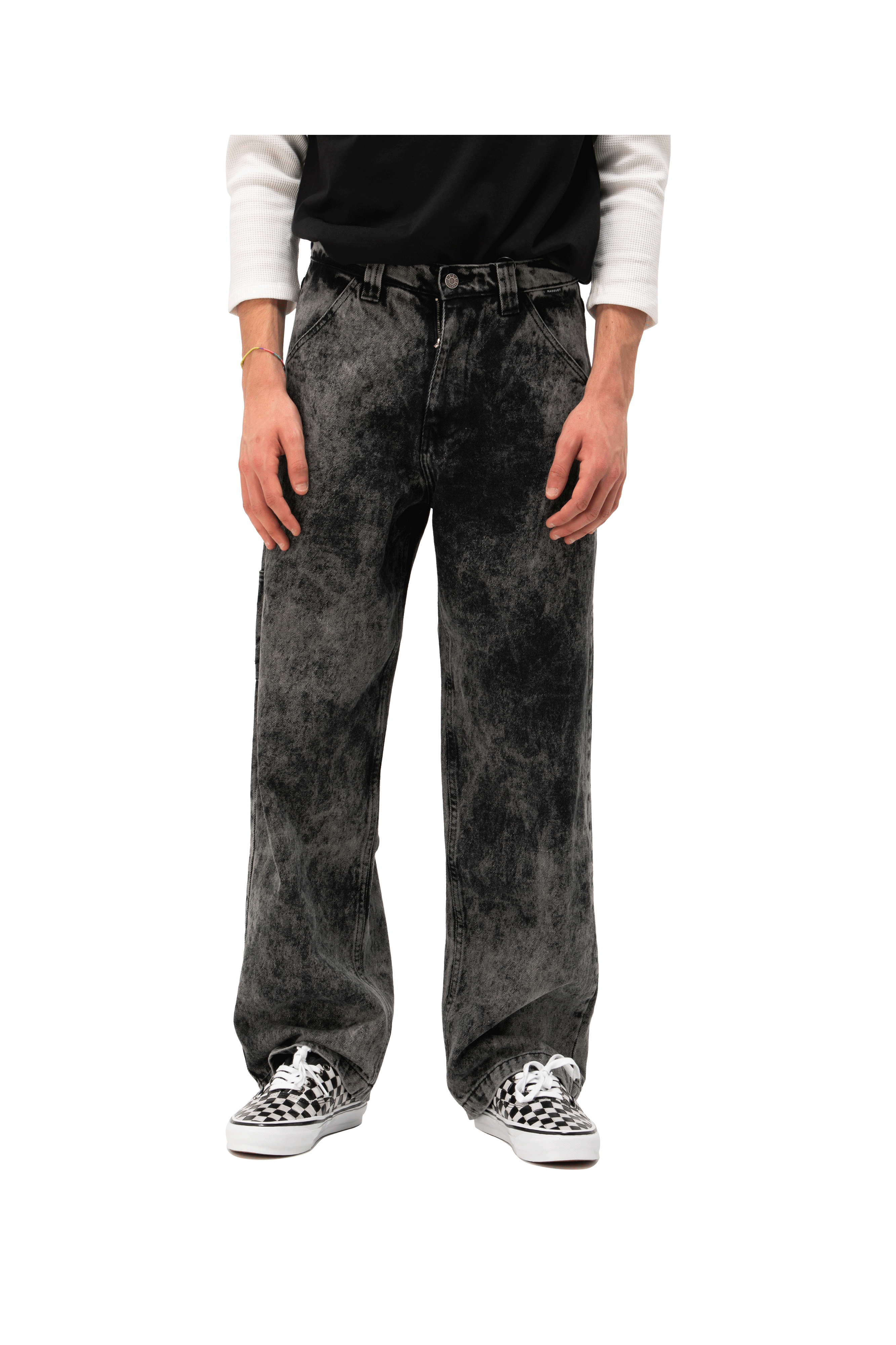 Acid Wash Carpenter Work Denim Pant Woven
