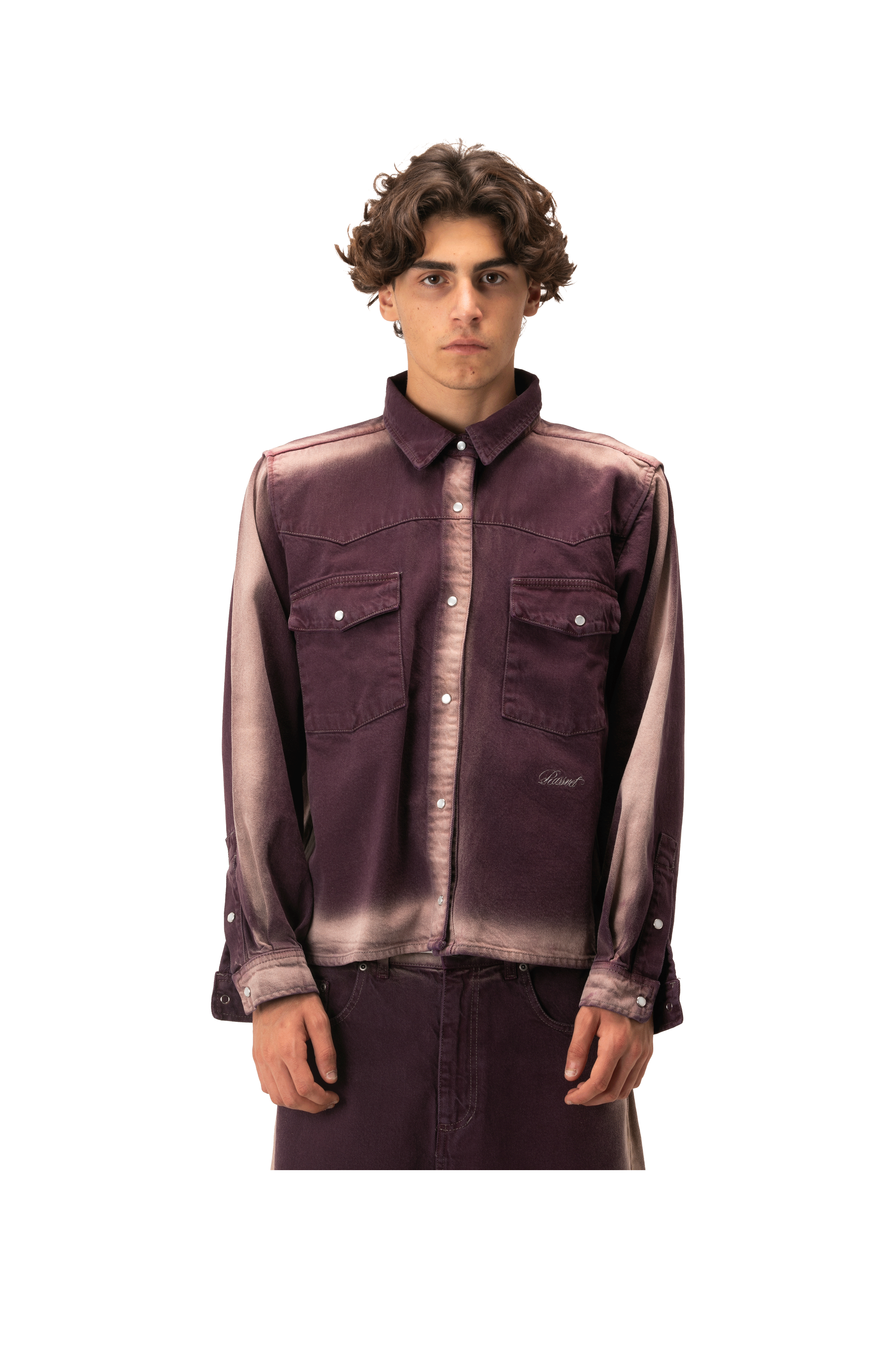 Shadow Wash Loose Fit Denim Shirt Woven