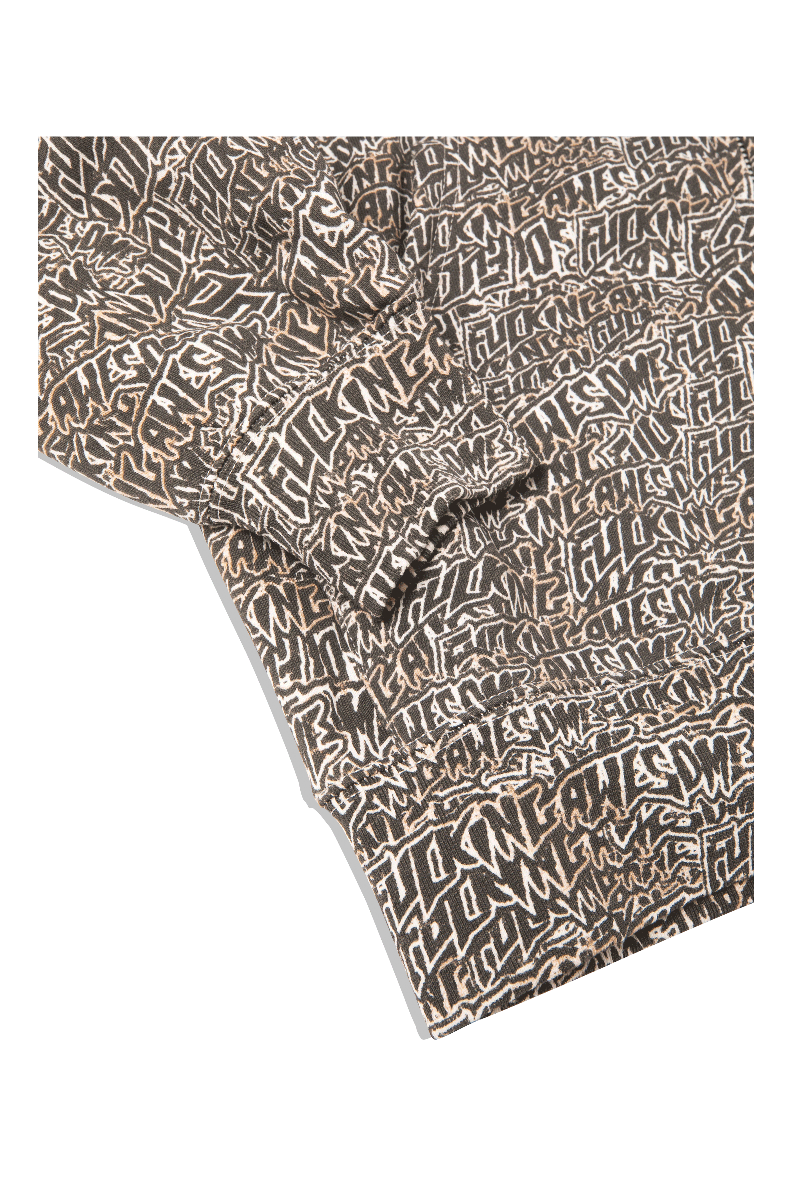 Burnt Sticker Stamp Zipped Hoodie