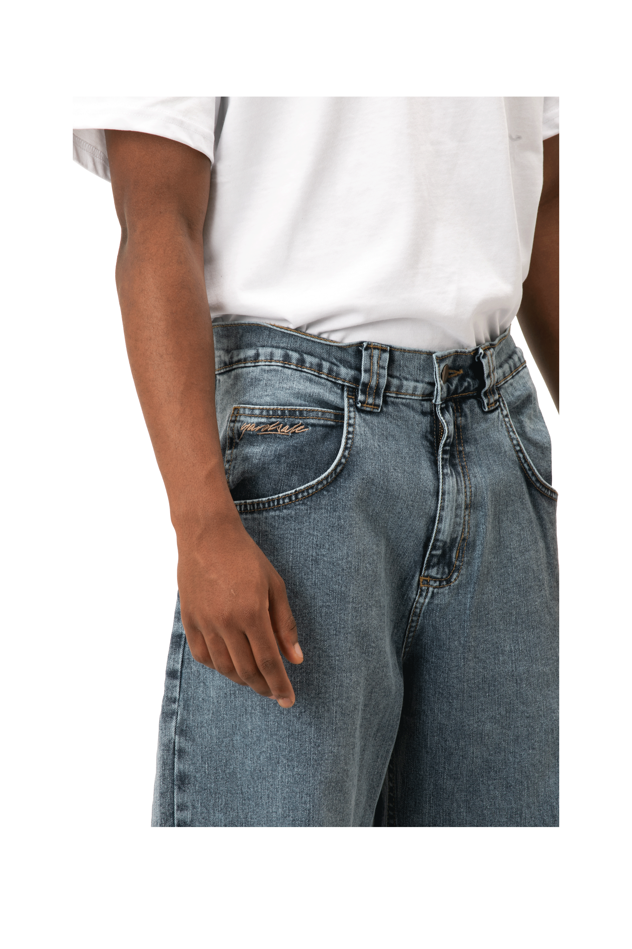 Ivory Slub Jeans