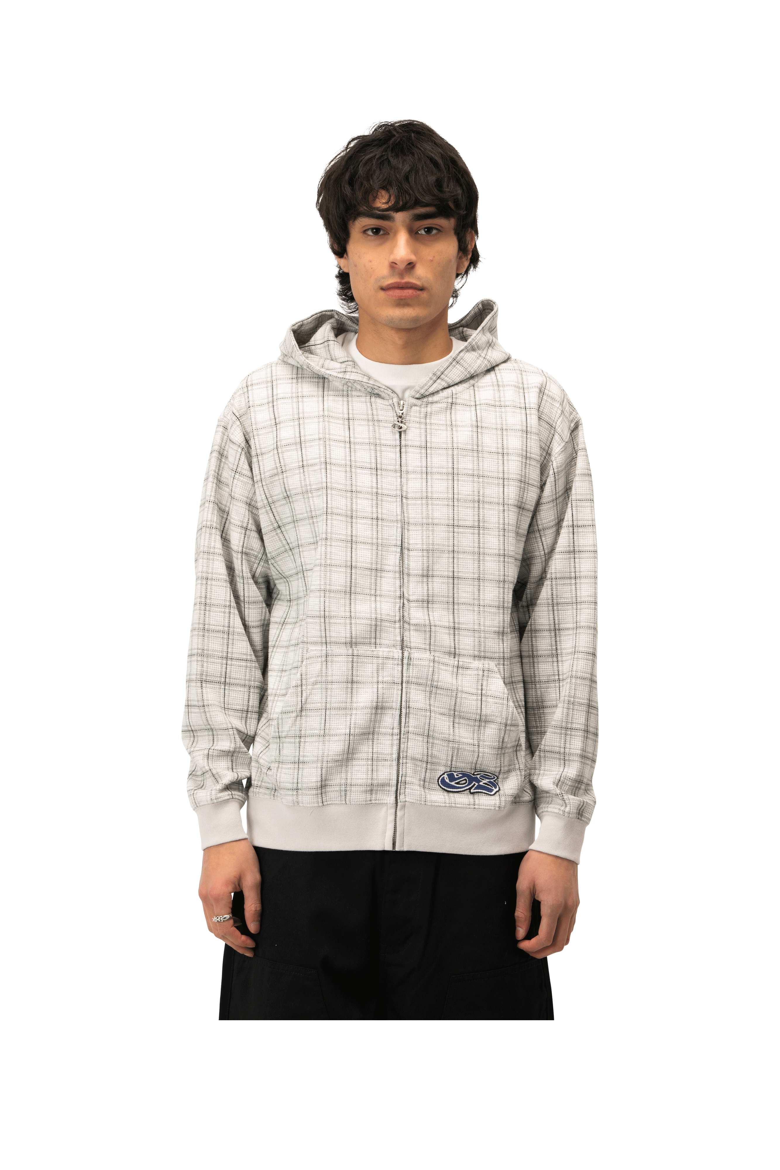 Check Waffle Hoodie