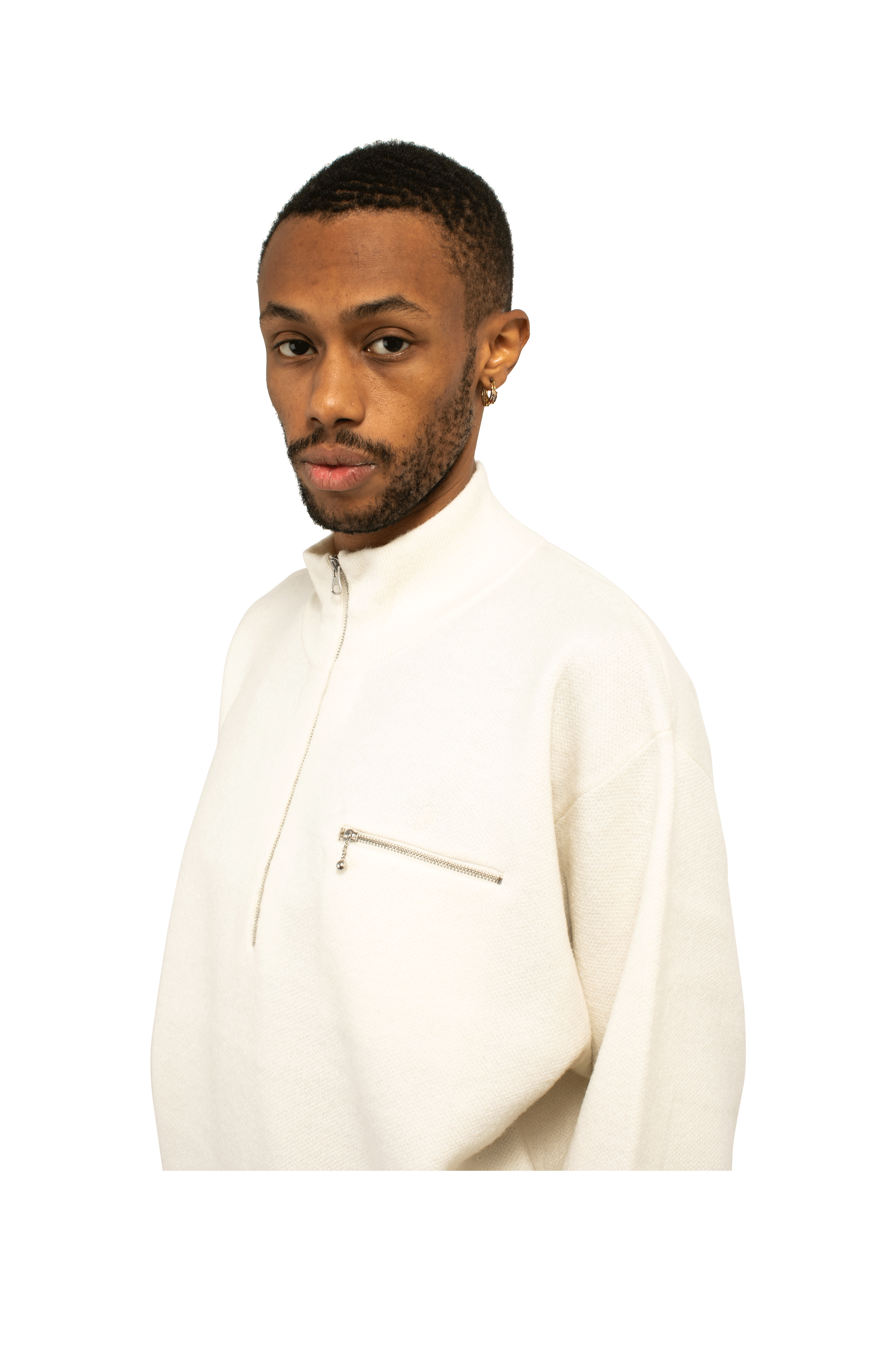 Half Zip Mock Neck Sweater