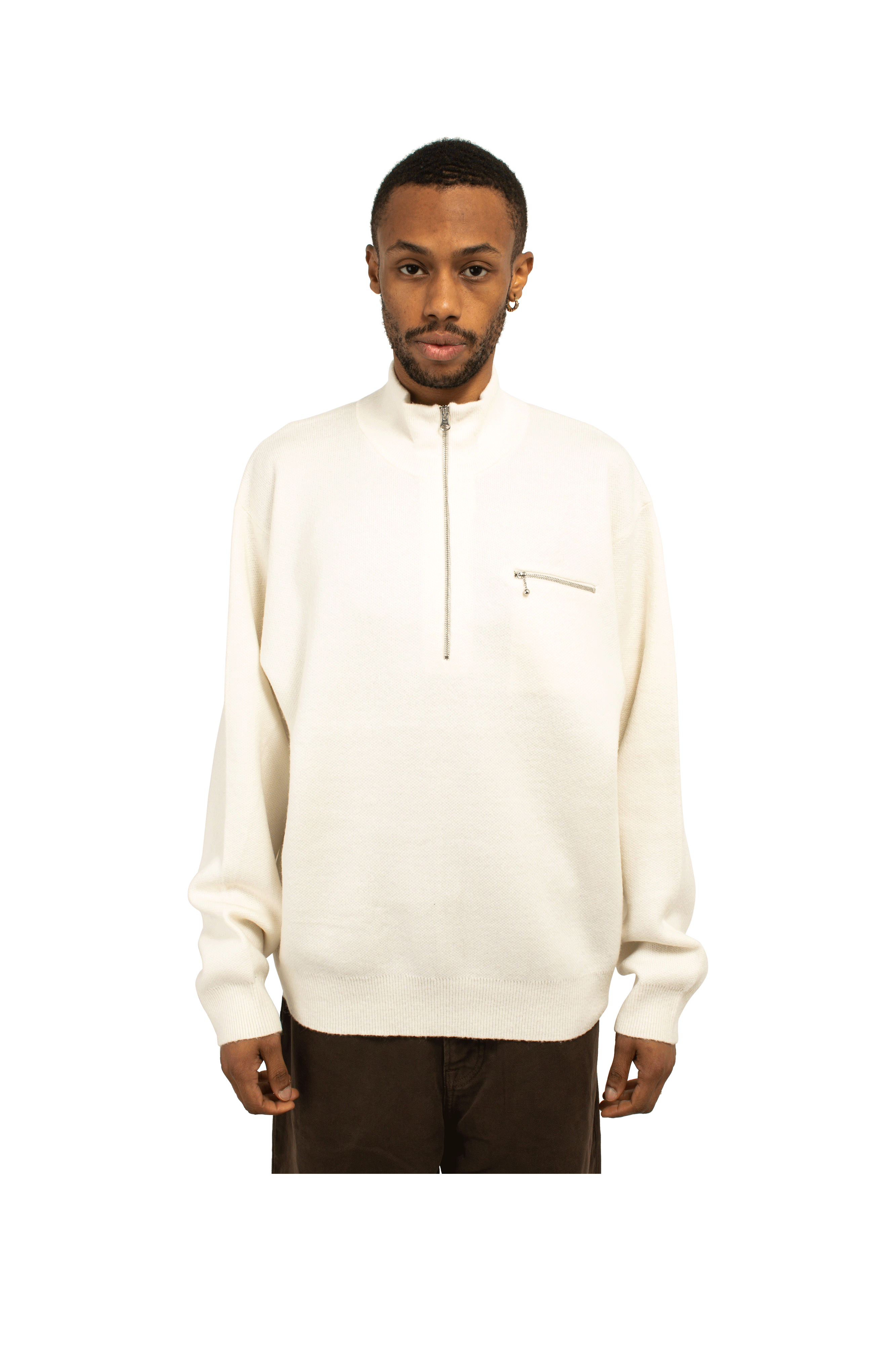 Half Zip Mock Neck Sweater