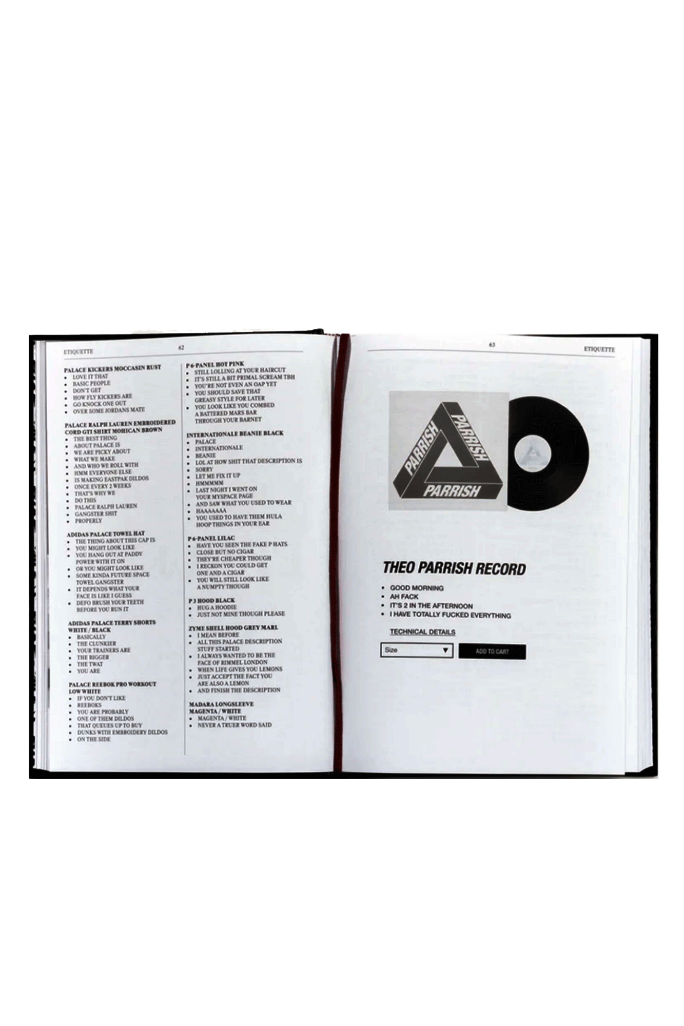 Palace Product Descriptions