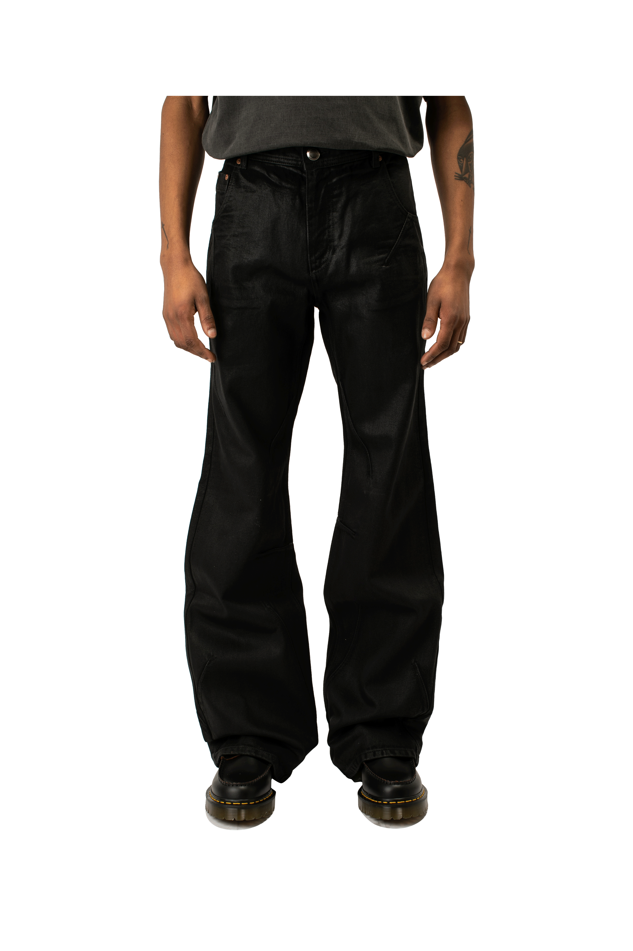 Tripot Coated Flare Jeans