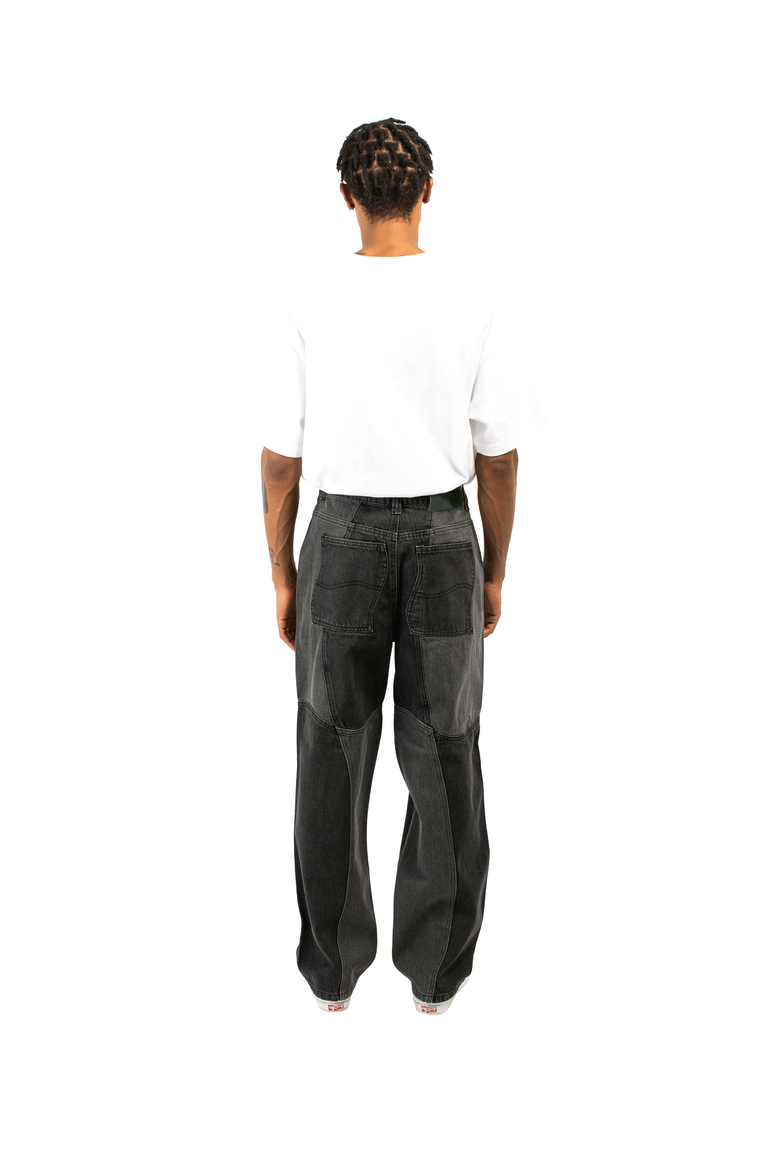 Blocked Relaxed Denim Pants