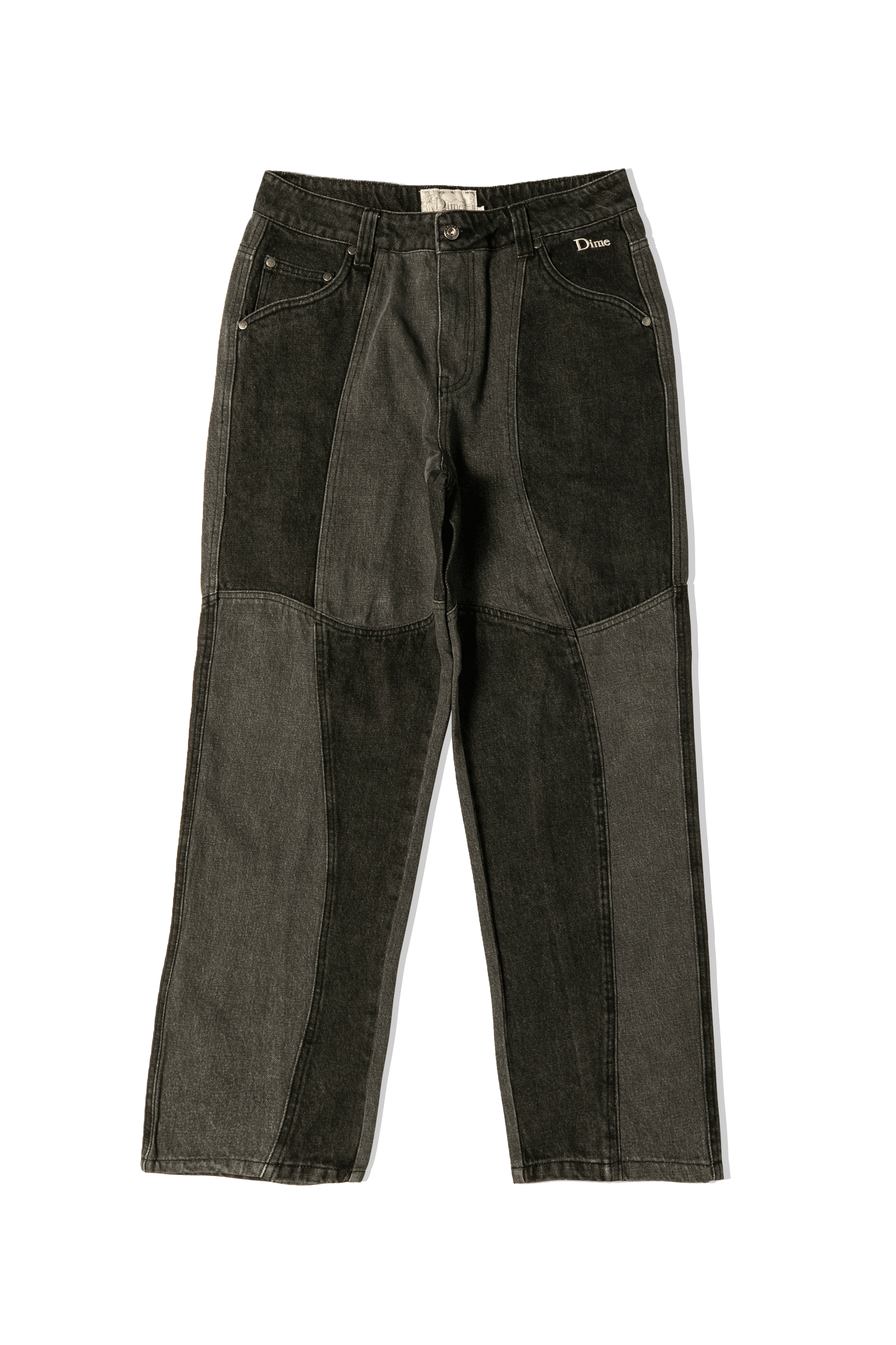 Blocked Relaxed Denim Pants