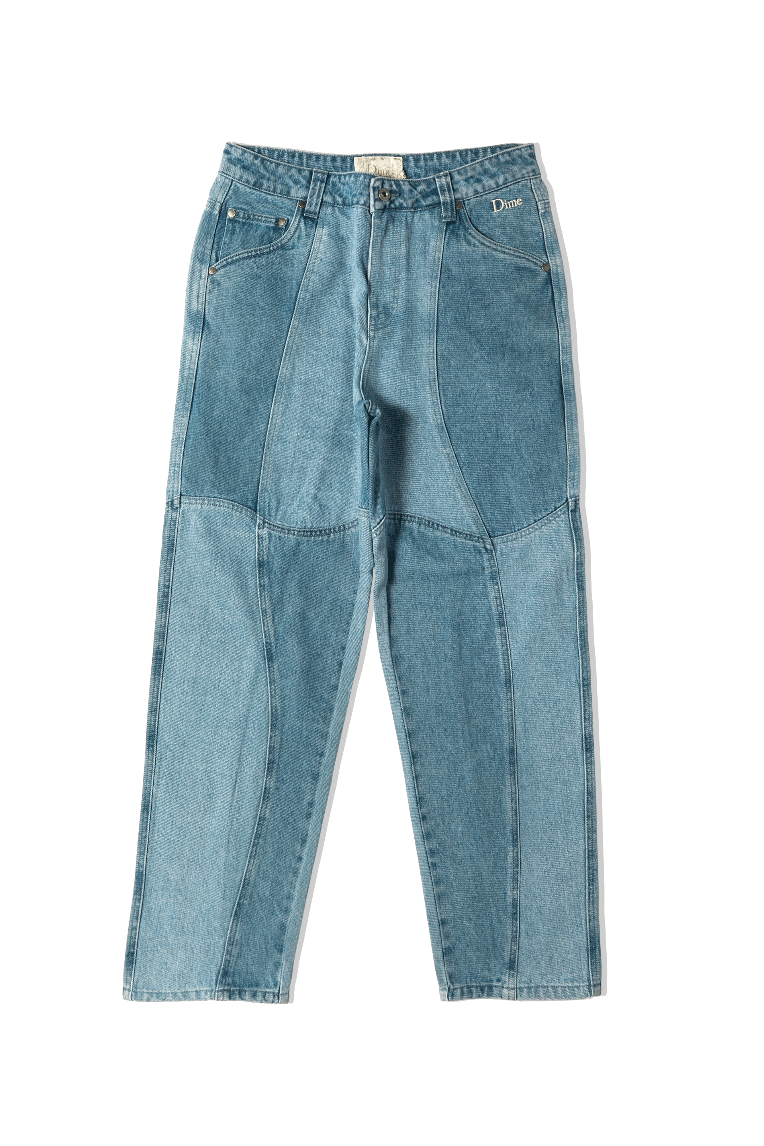 Blocked Relaxed Denim Pants