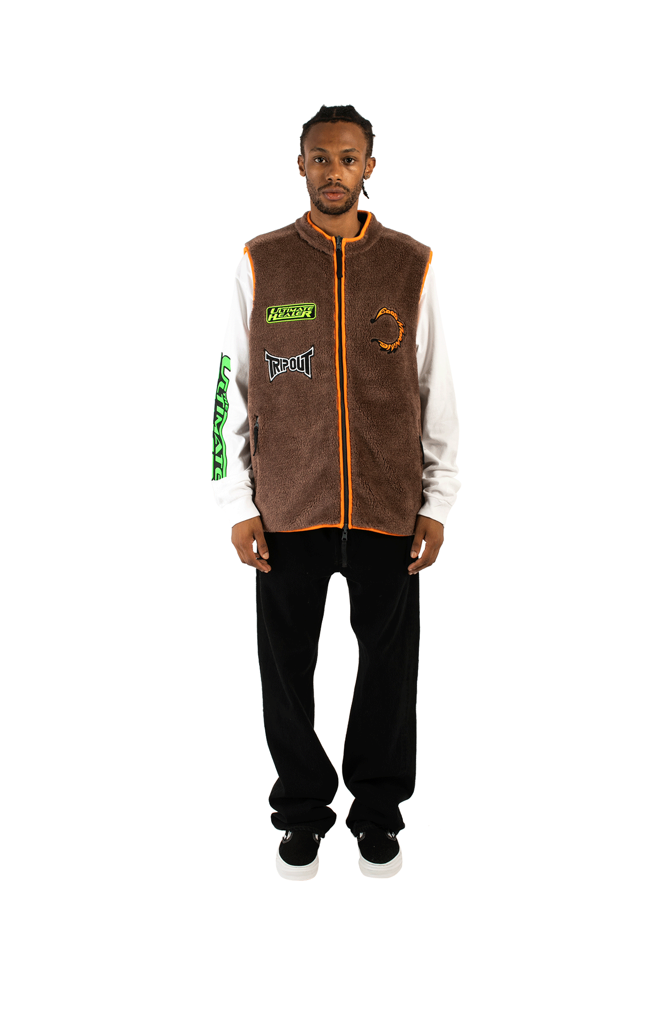 Reversible Polar Fleece Zip Thru Vest