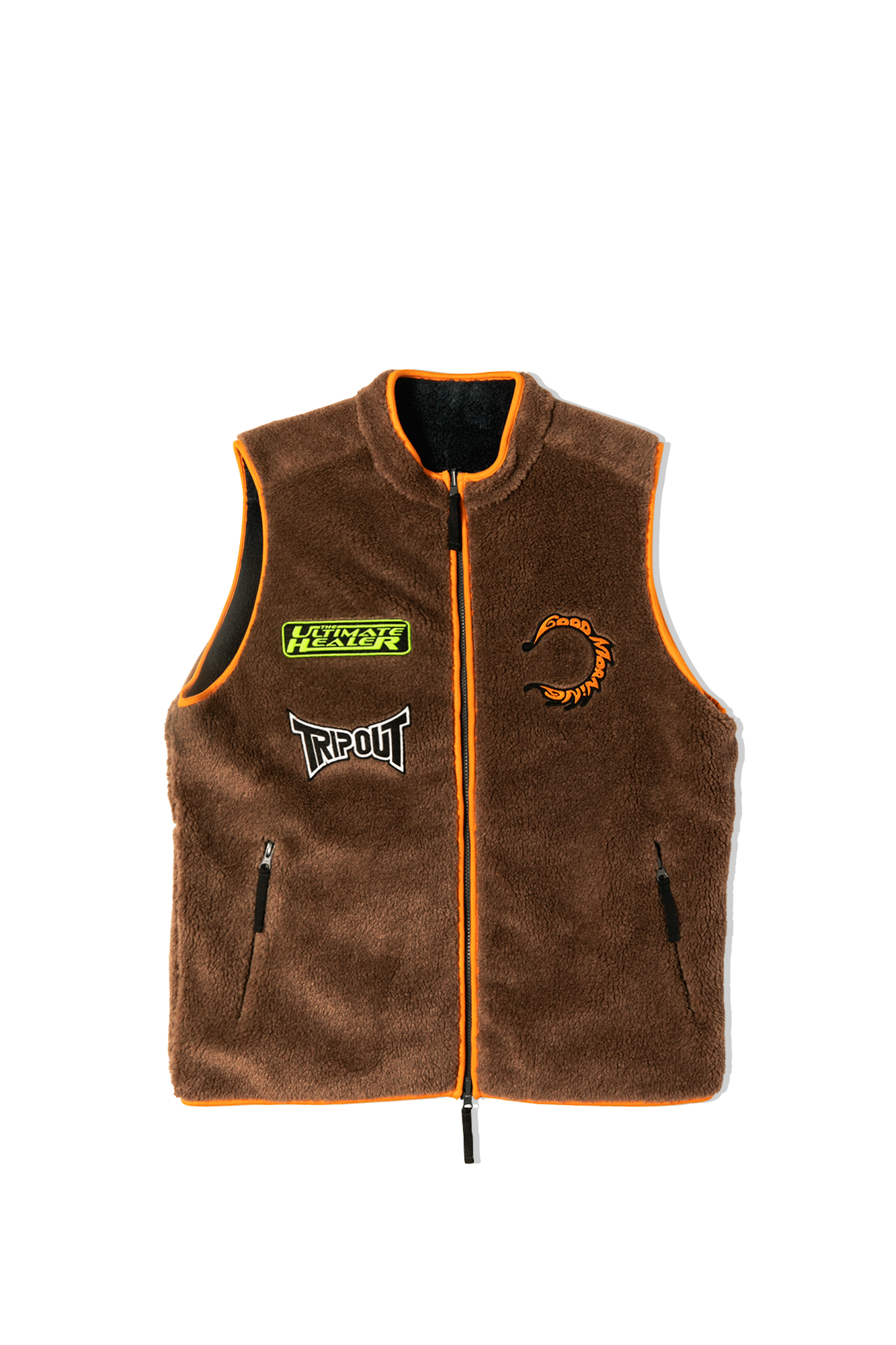 Reversible Polar Fleece Zip Thru Vest