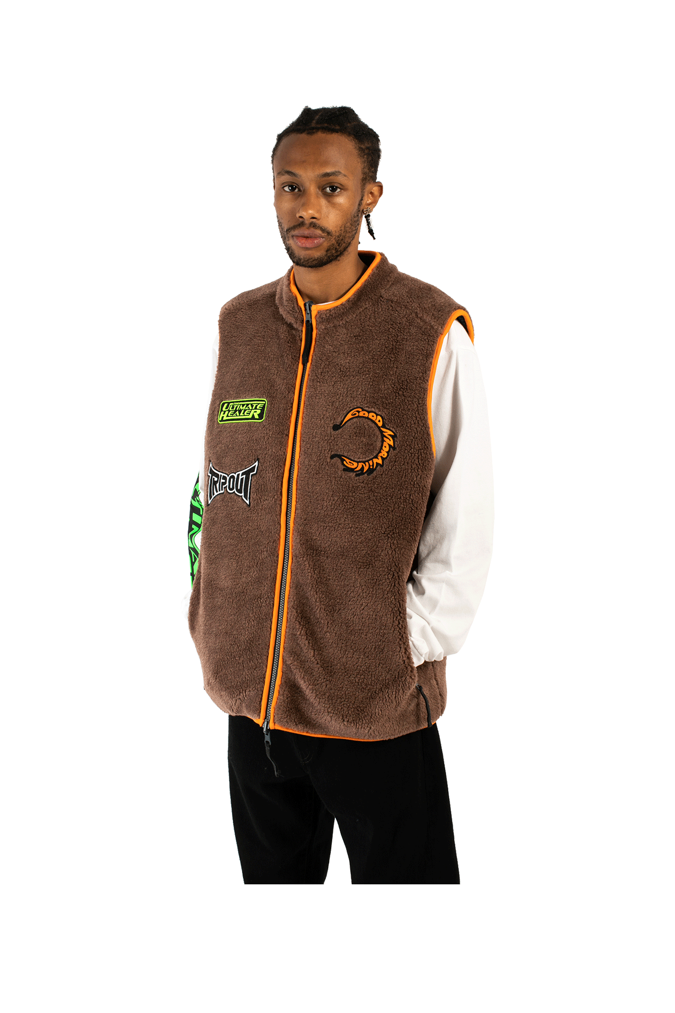 Reversible Polar Fleece Zip Thru Vest