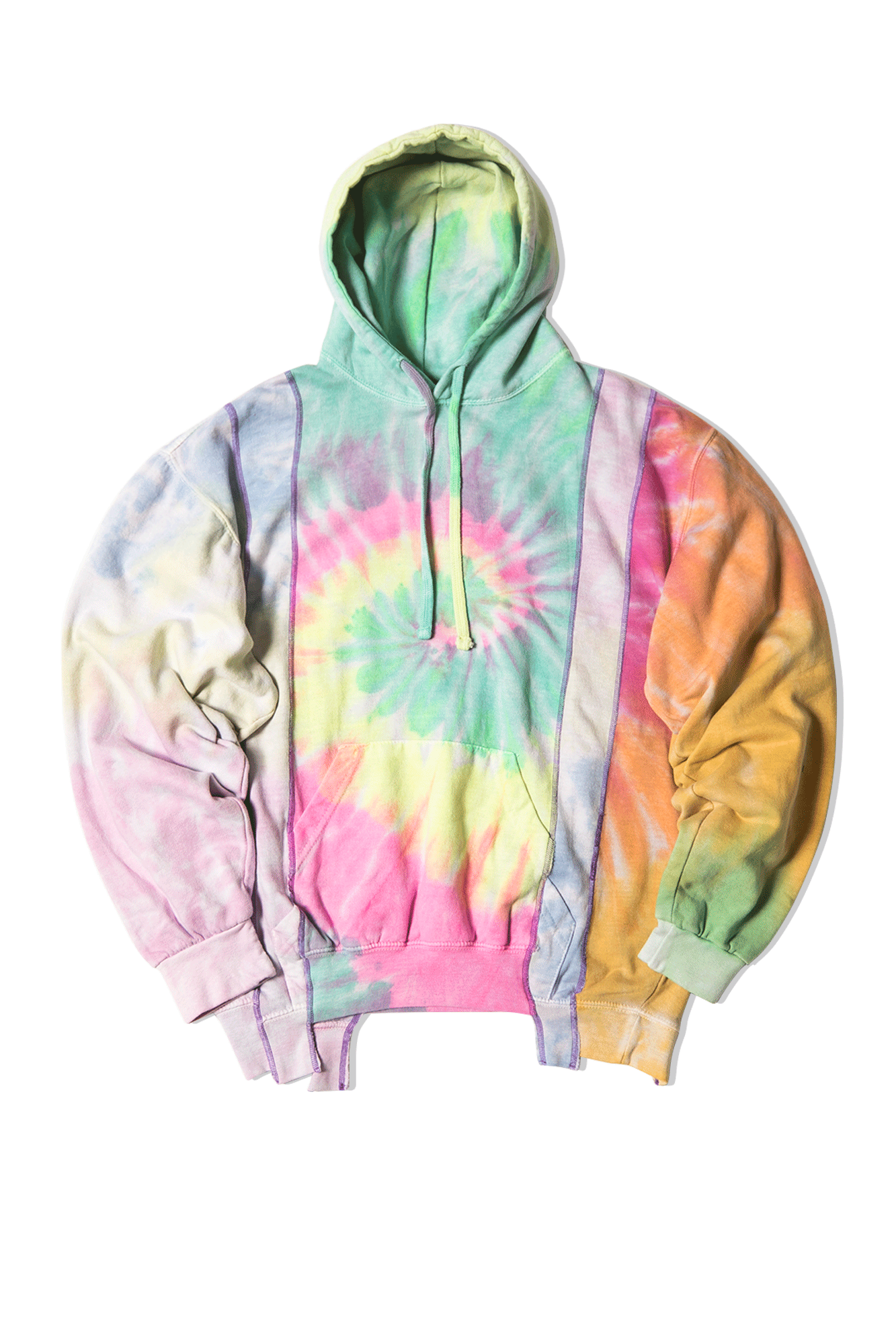 Tie Dye 5 Cuts Hooded Sweatshirt