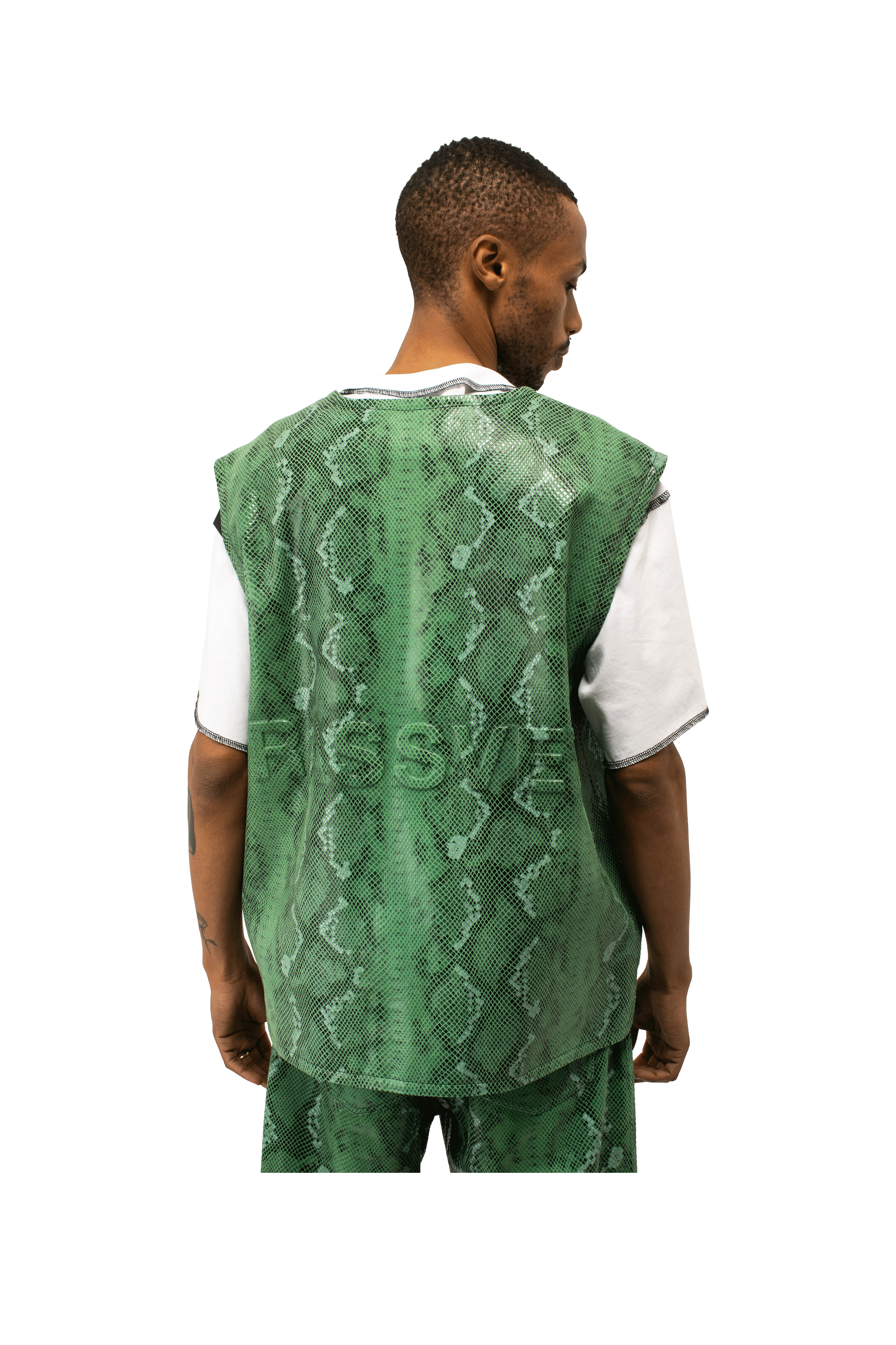 Leather Snake vest