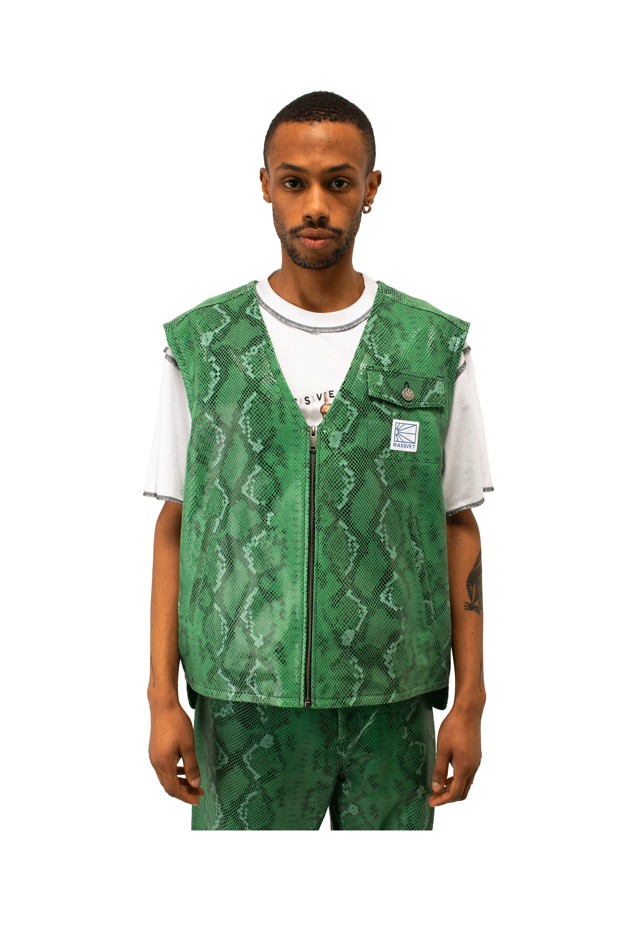 Leather Snake vest