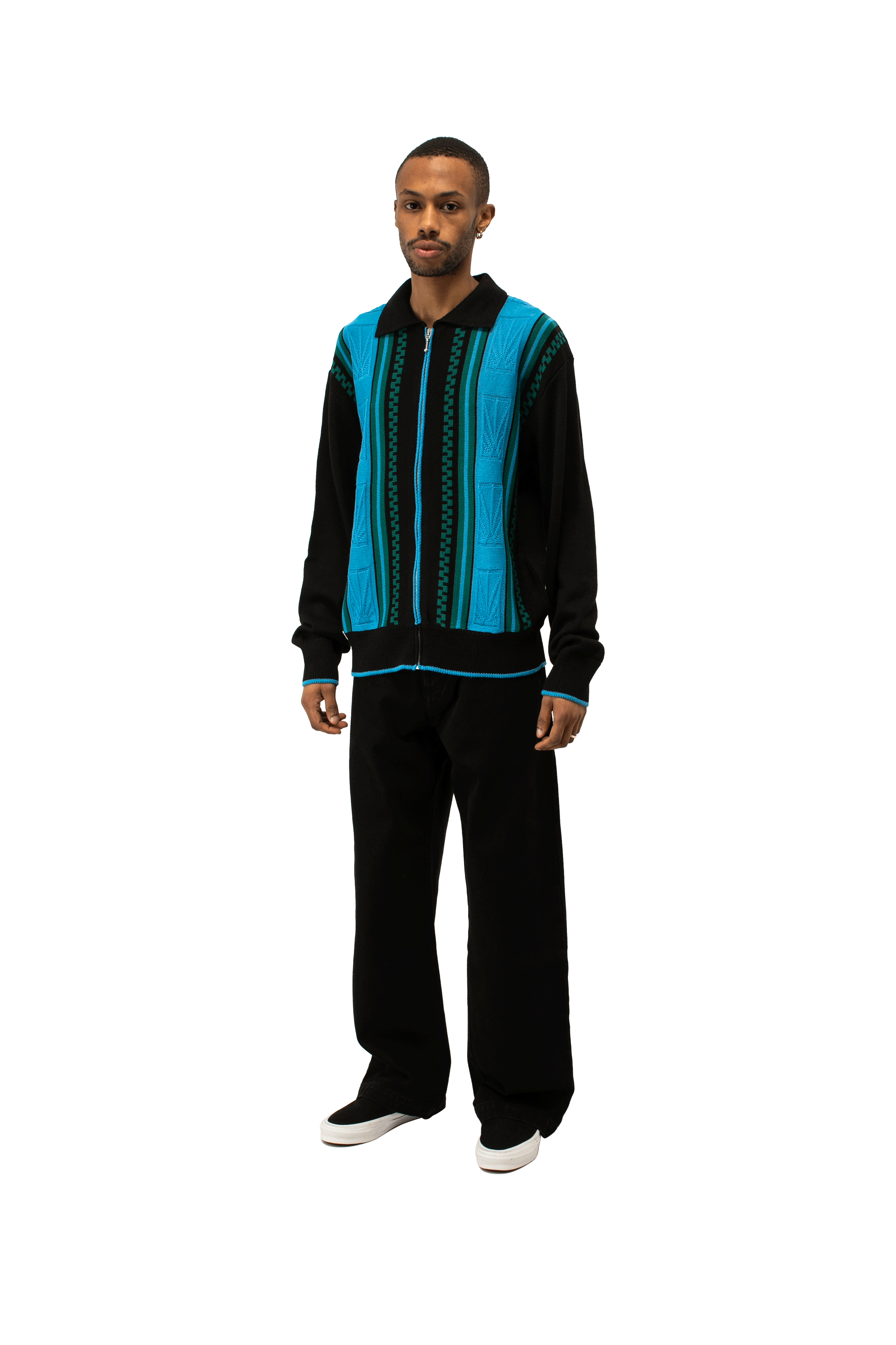 Logo Zip Cardigan Knit