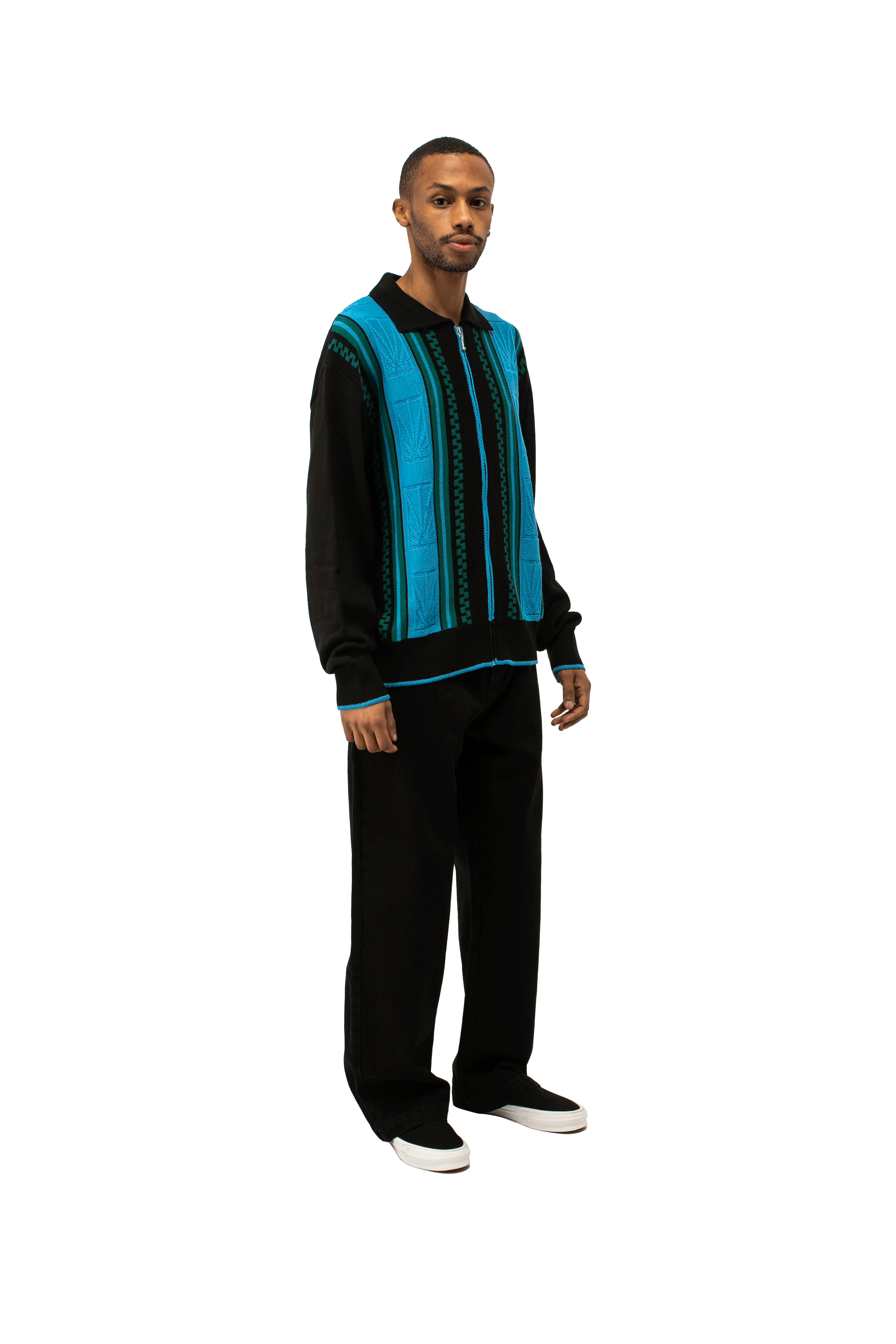 Logo Zip Cardigan Knit