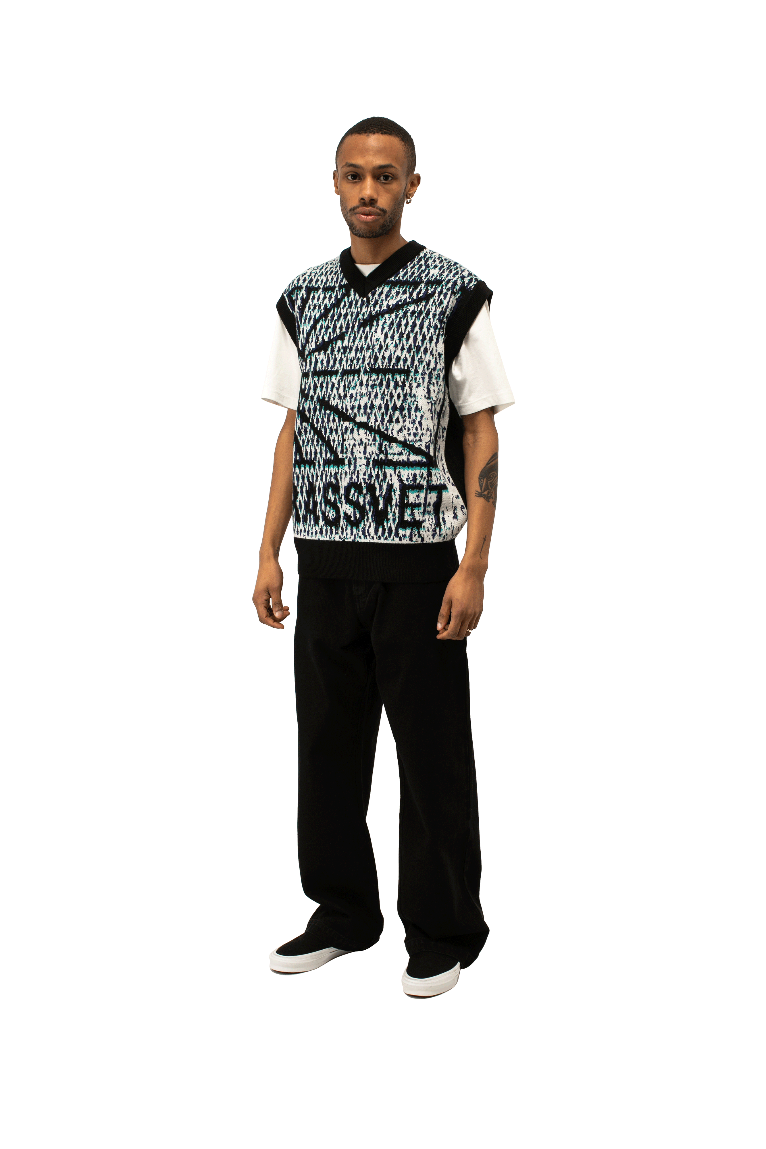 Mesh Camo Sleeveless Jumper Knit