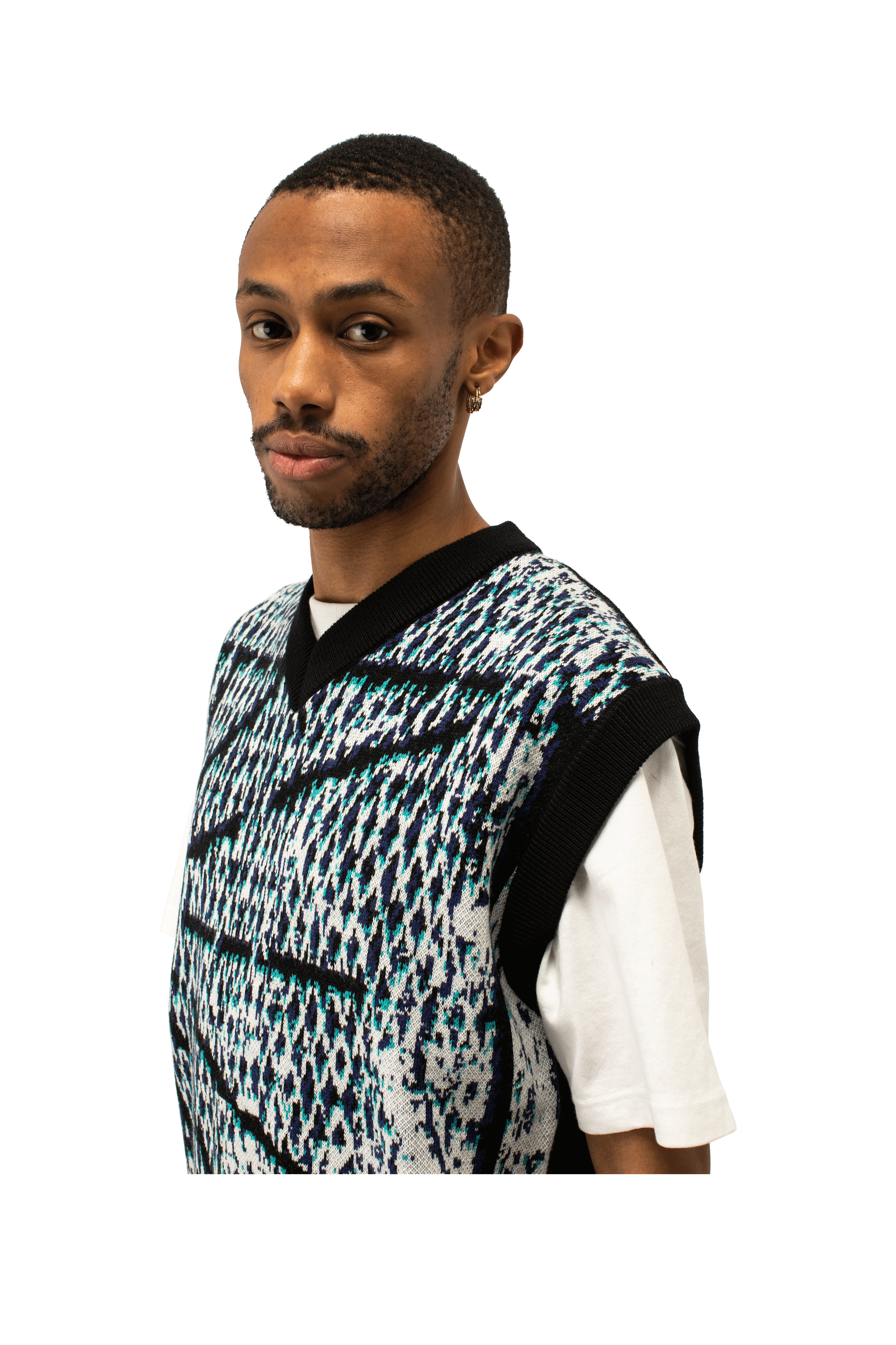 Mesh Camo Sleeveless Jumper Knit