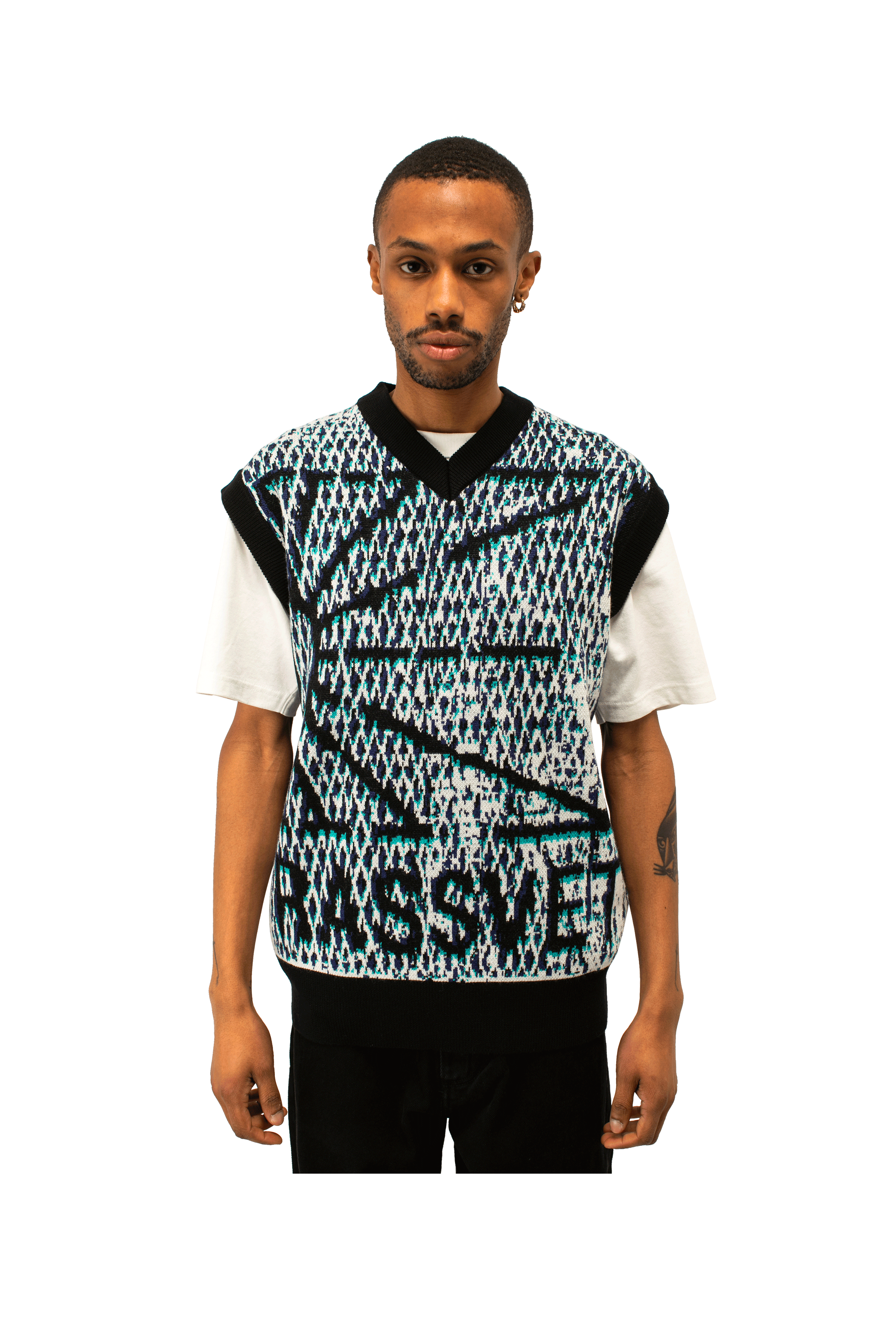 Mesh Camo Sleeveless Jumper Knit