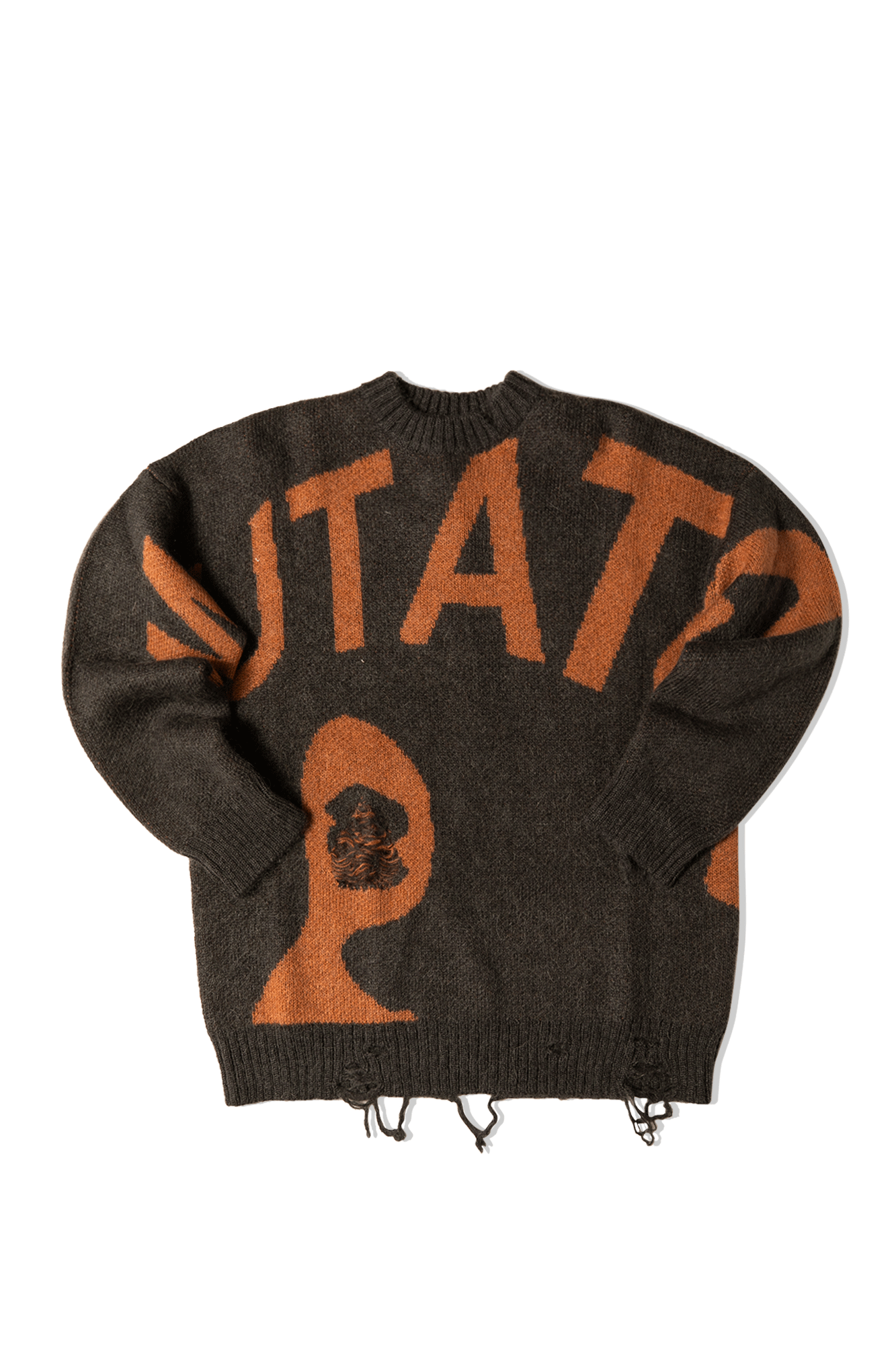 Mutate Distressed Creneck Sweater