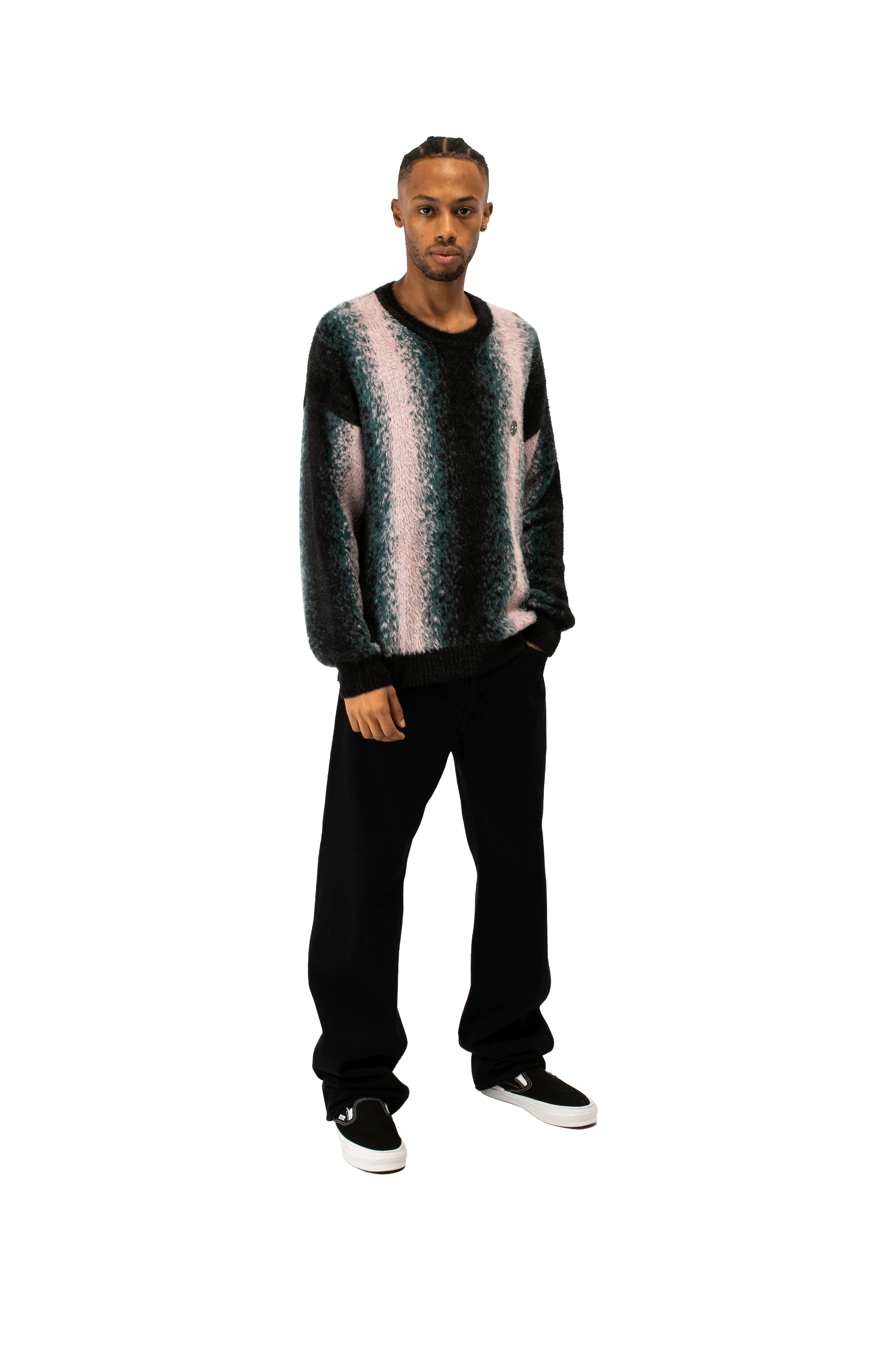 Faux Hairy Crewneck