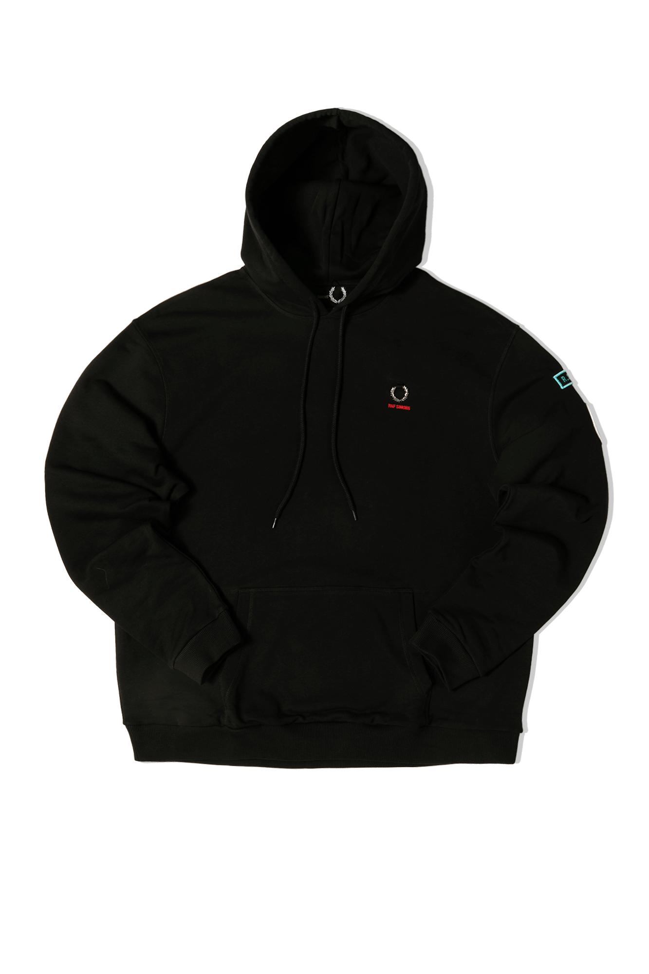 Patched Overhead Hooded Sweatshirt