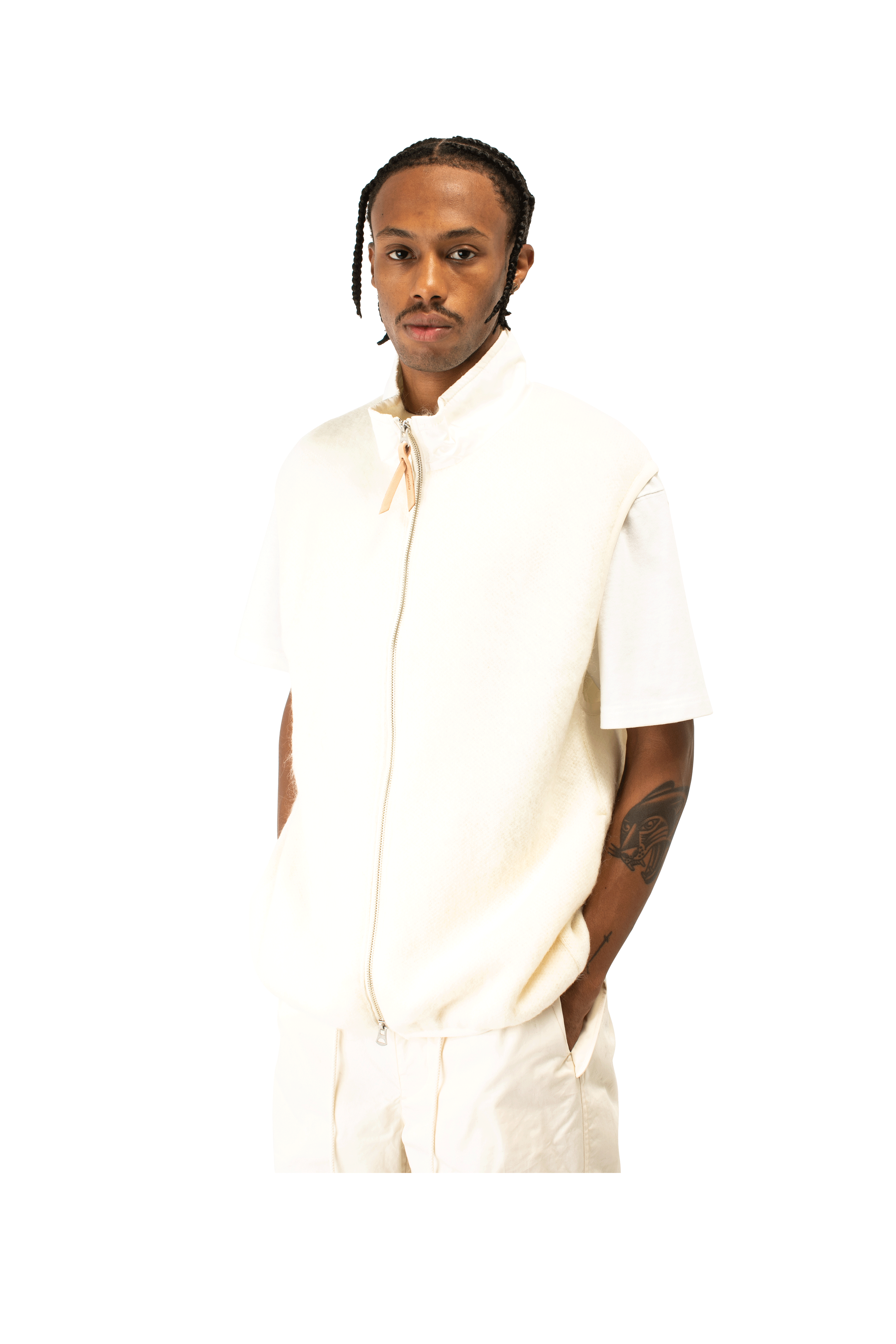 Zip-Up Mohair Vest