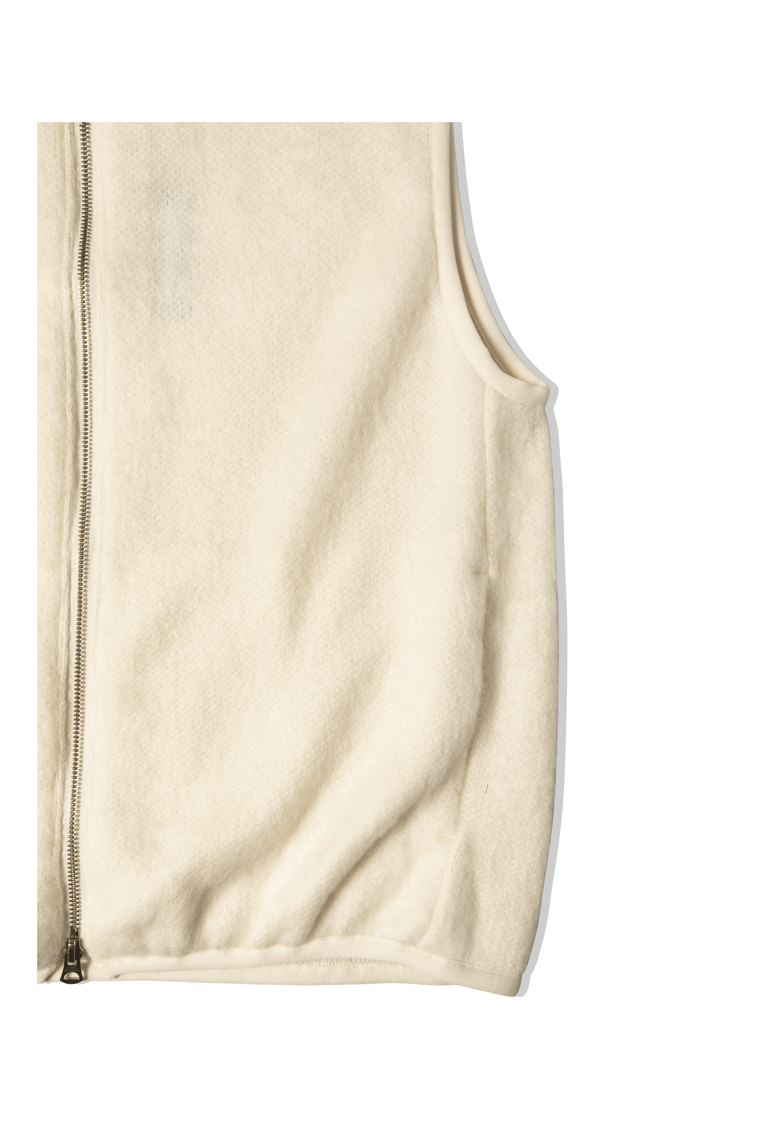 Zip-Up Mohair Vest