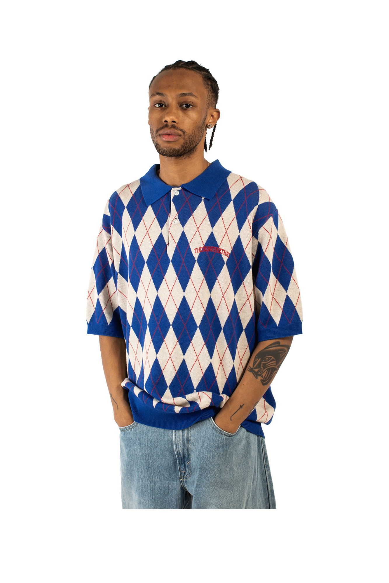 Argyle Knit Polo