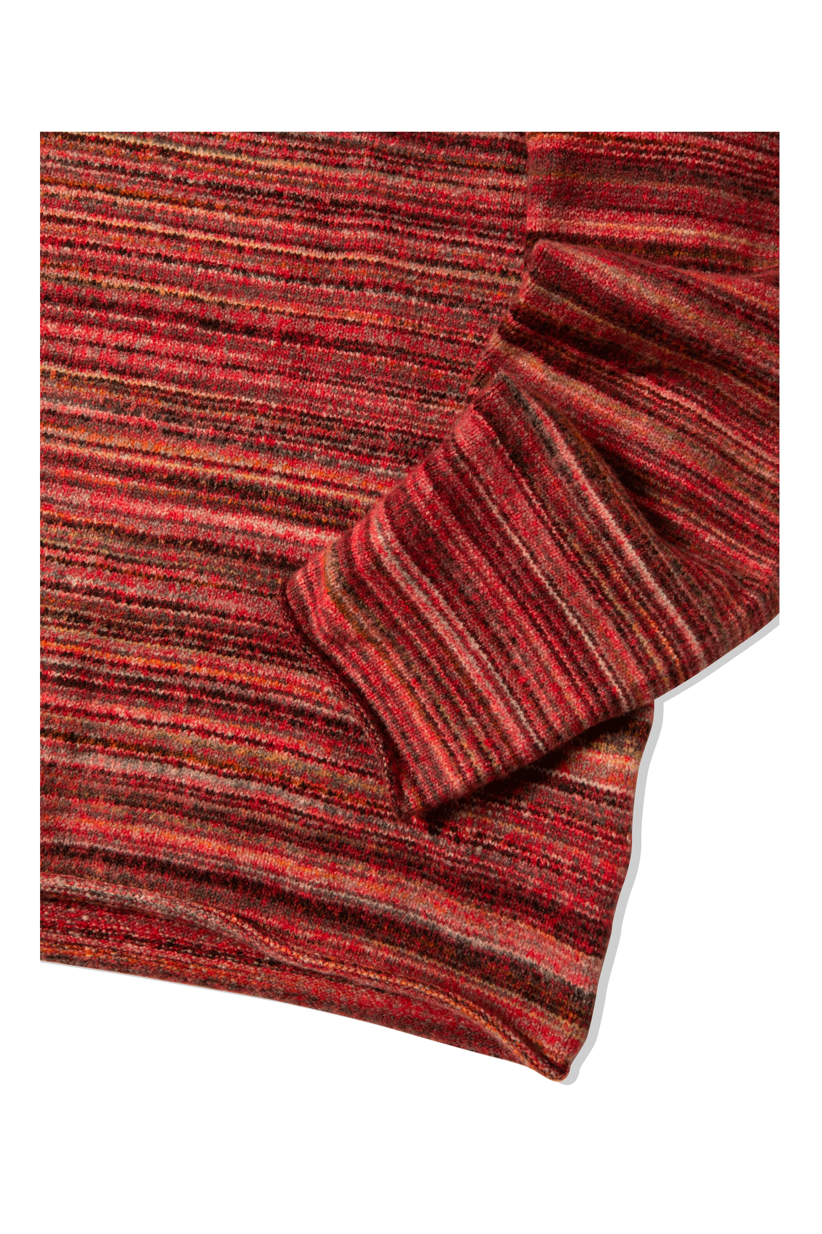 Textured Contrast Collar Crew