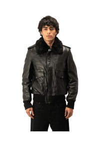 A-2 Naked Cowhide Leather Flight Jacket