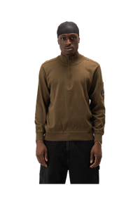 Cotton Sea Island Half Zip Lens Sweater